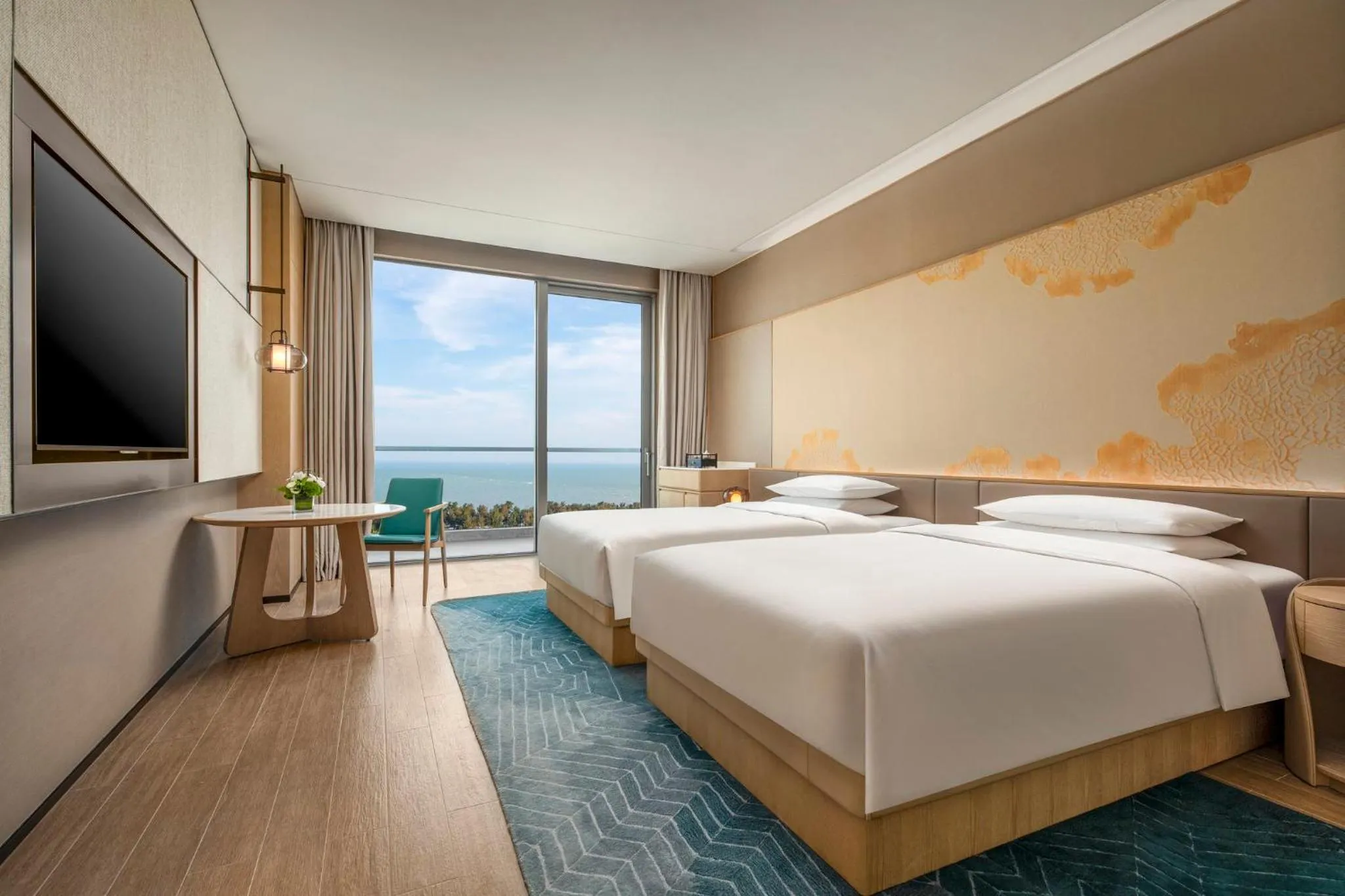 Photo of the whole room, Bed in HUALUXE Beihai Silver Beach Resort by IHG