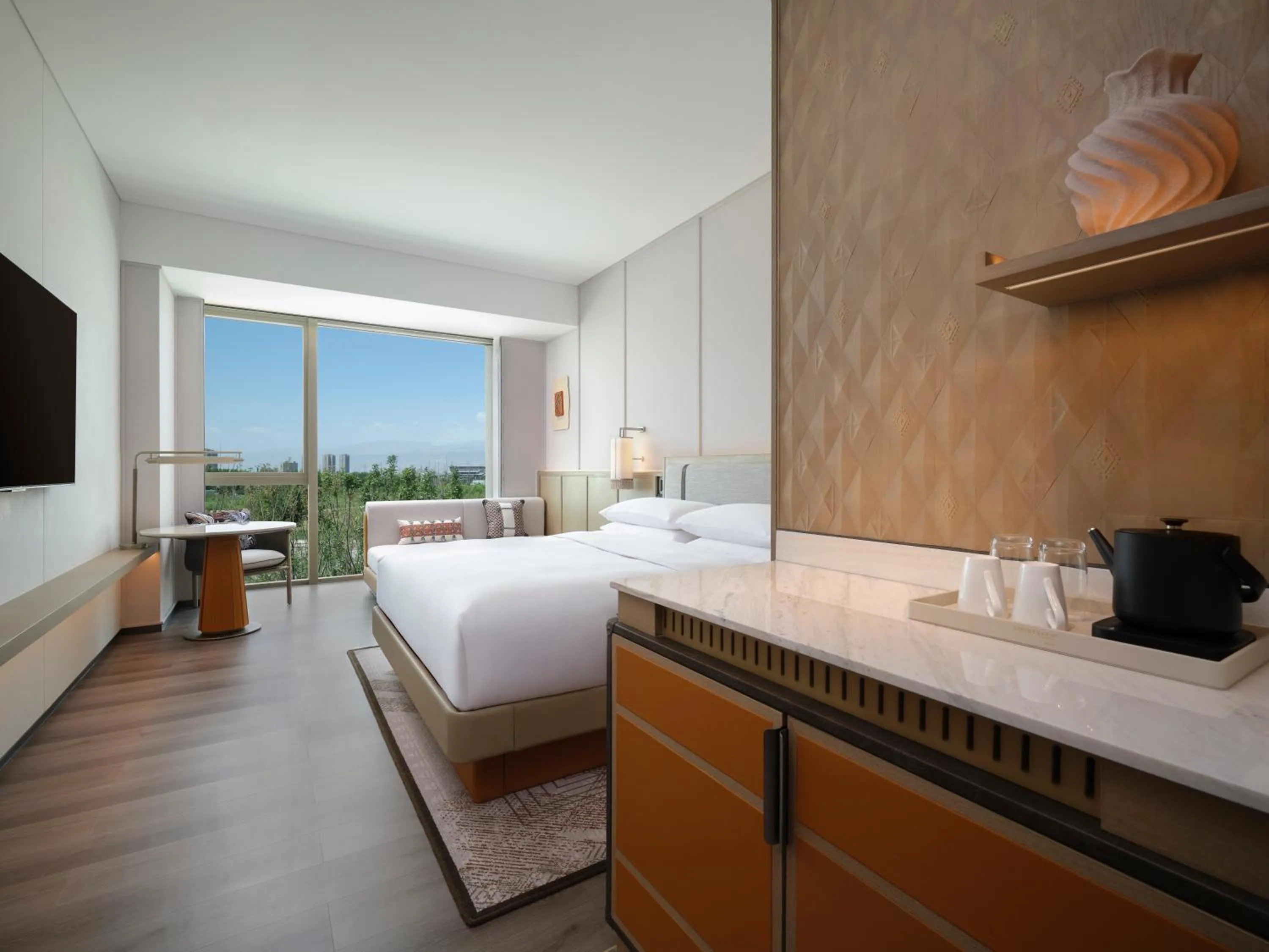 Bed in 库尔勒绿发万怡酒店