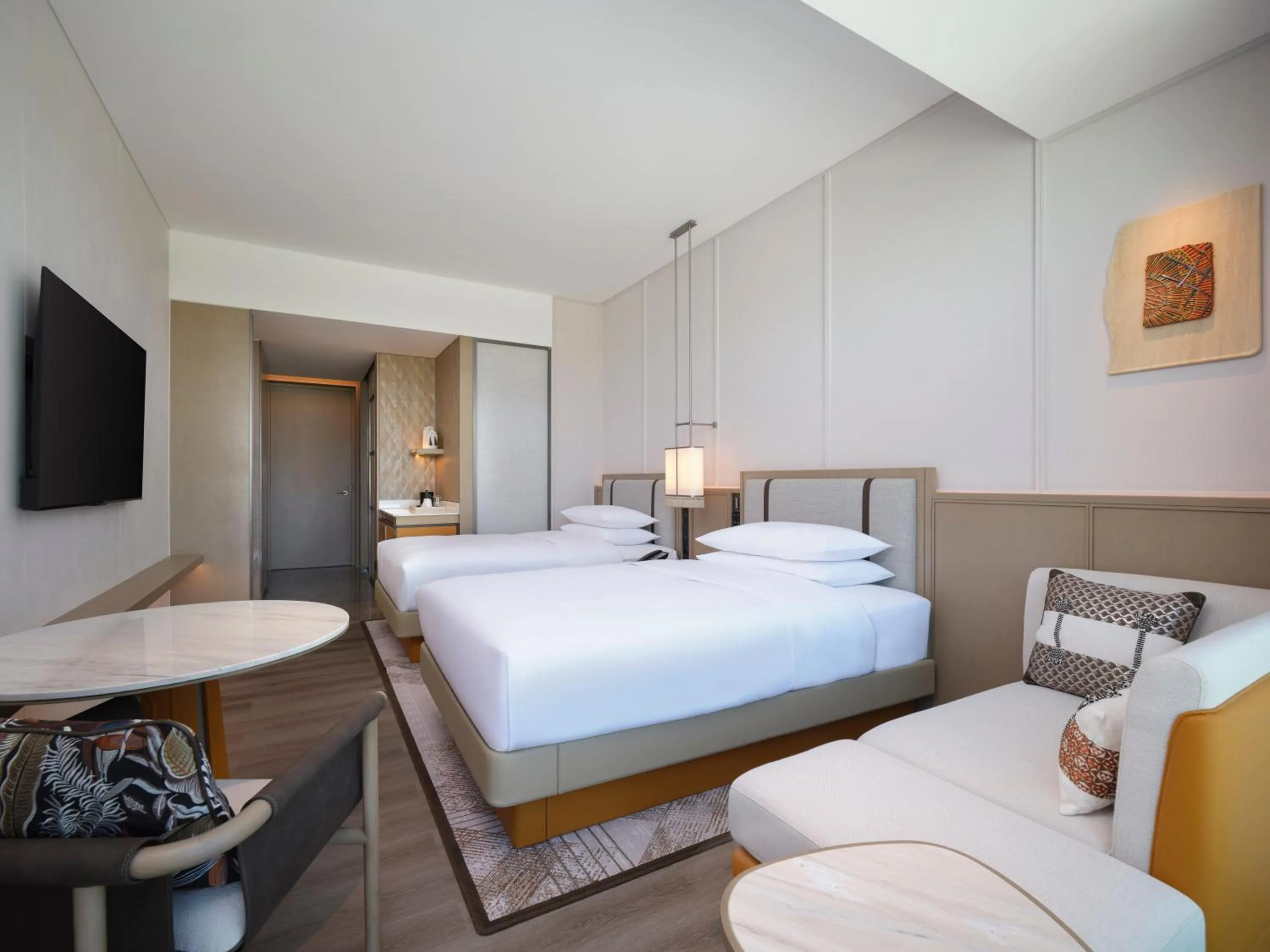 Bed in 库尔勒绿发万怡酒店