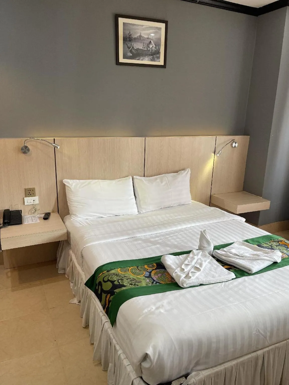 Bed in Lucky city hotel