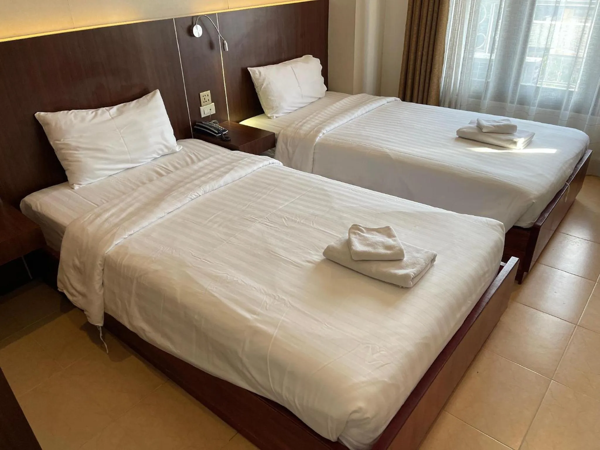 Bed in Lucky city hotel