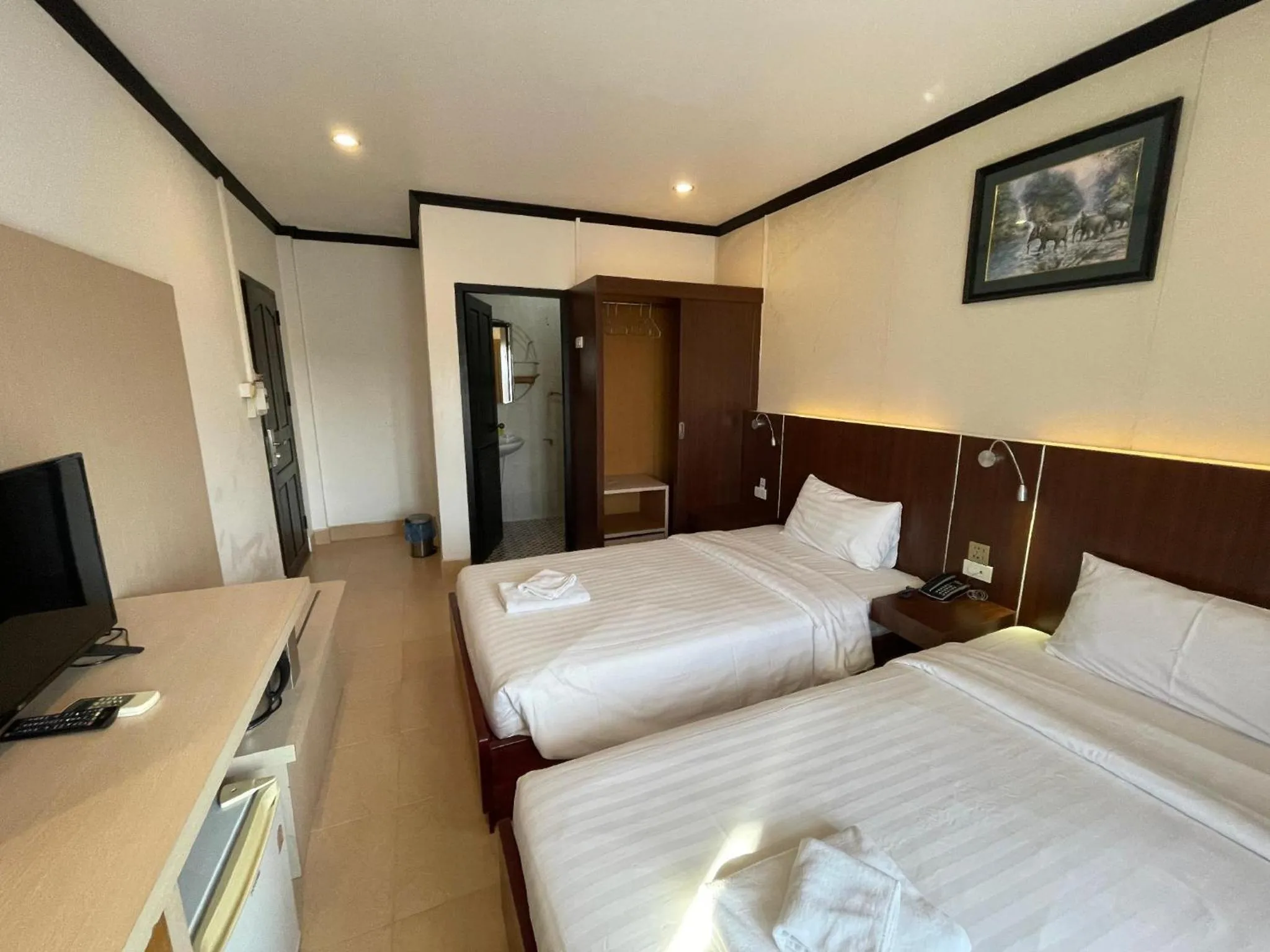 Bed in Lucky city hotel