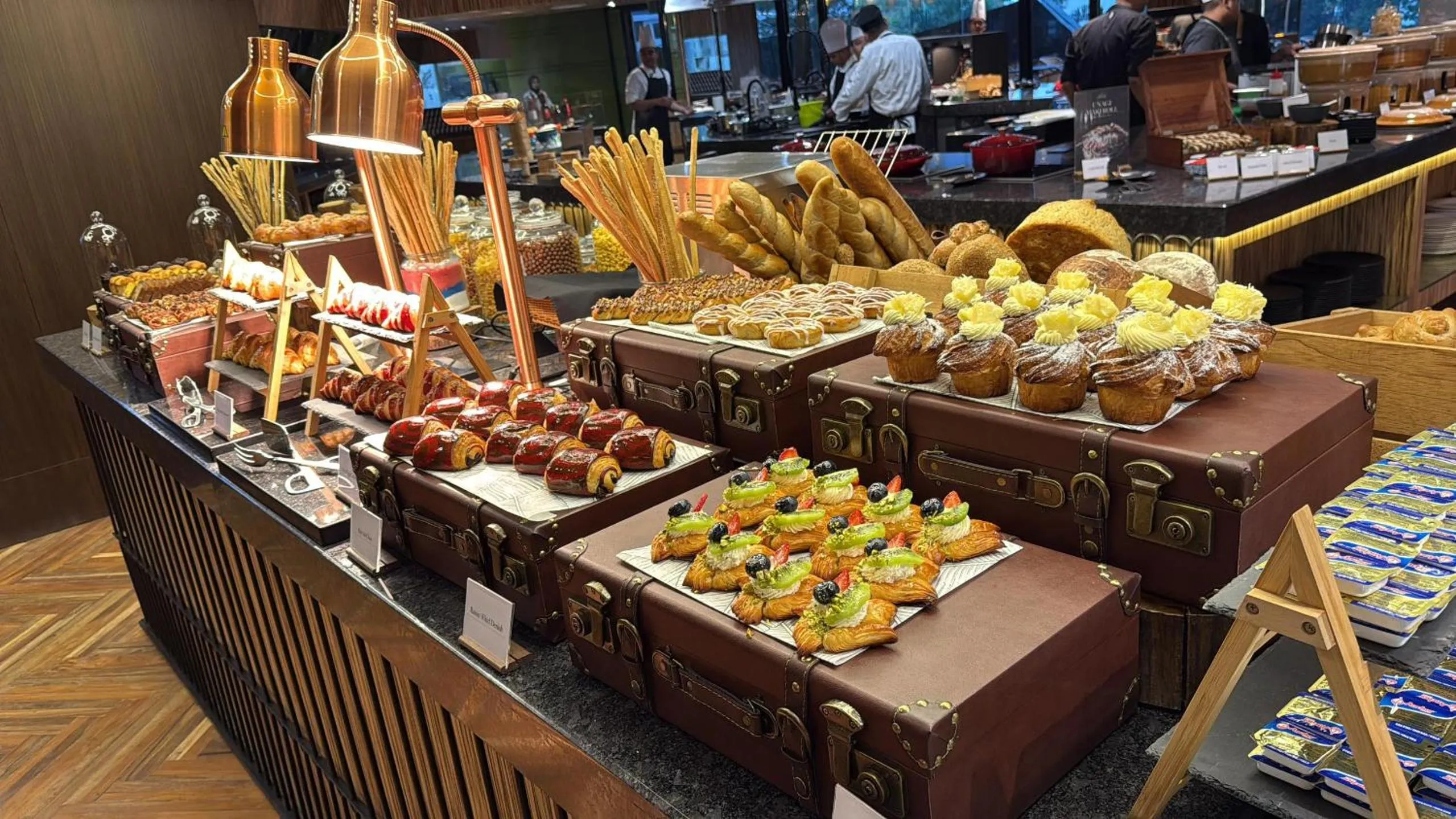 Buffet breakfast in 1969 D'Kelly Hotel