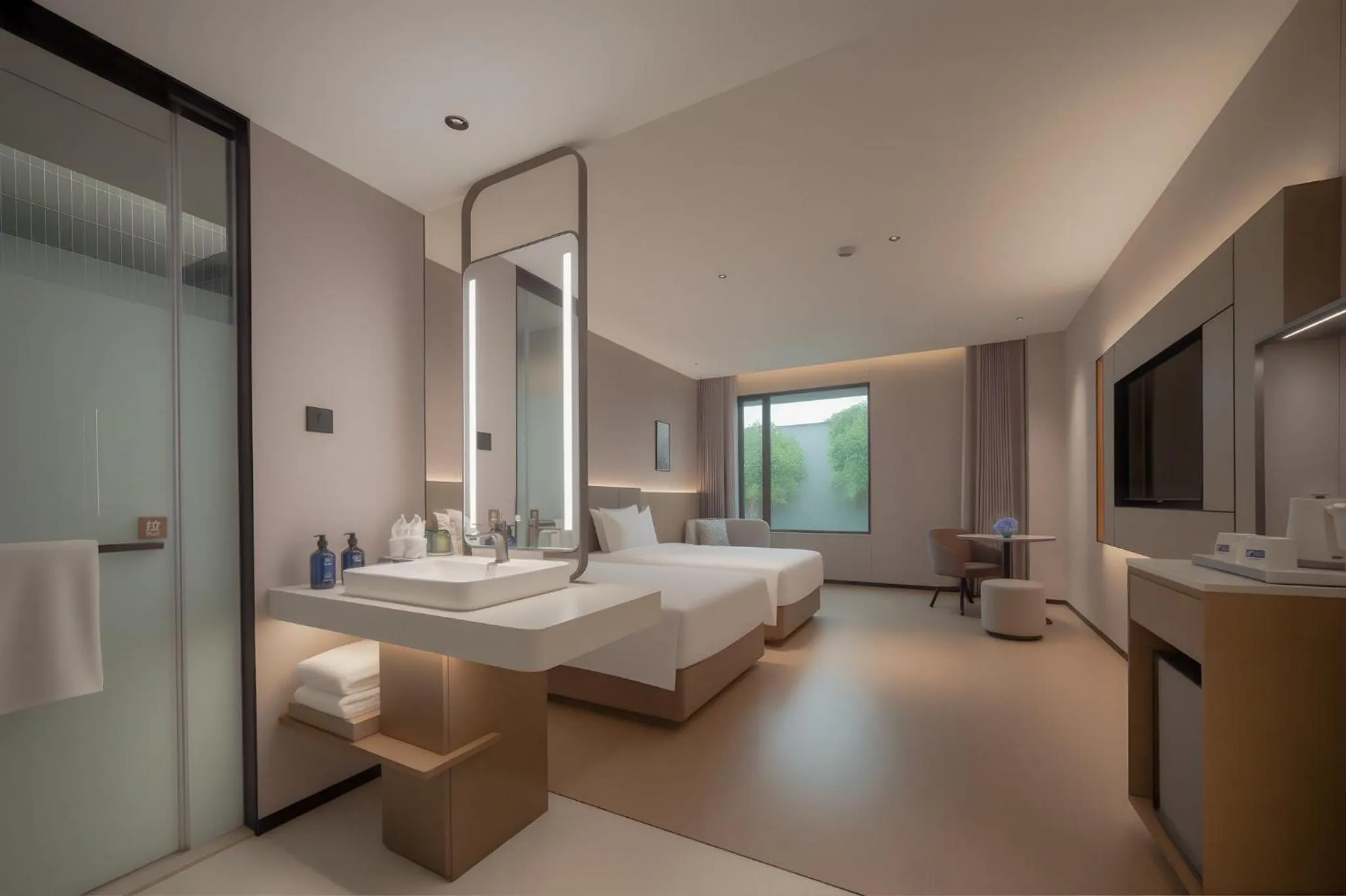 Photo of the whole room, Bed in Holiday Inn Express Shanghai on The Bund by IHG