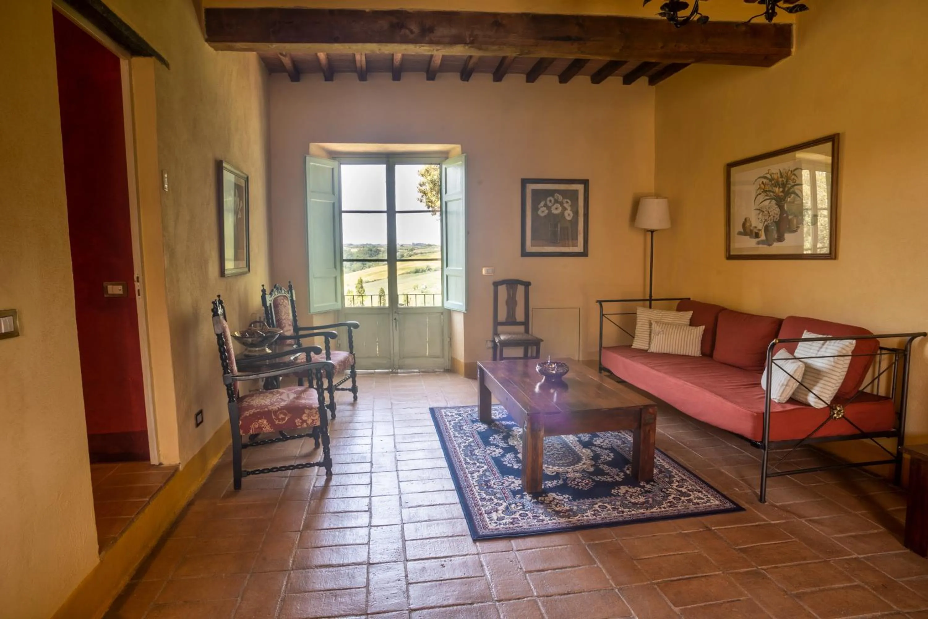 Living room in Borgo Laticastelli