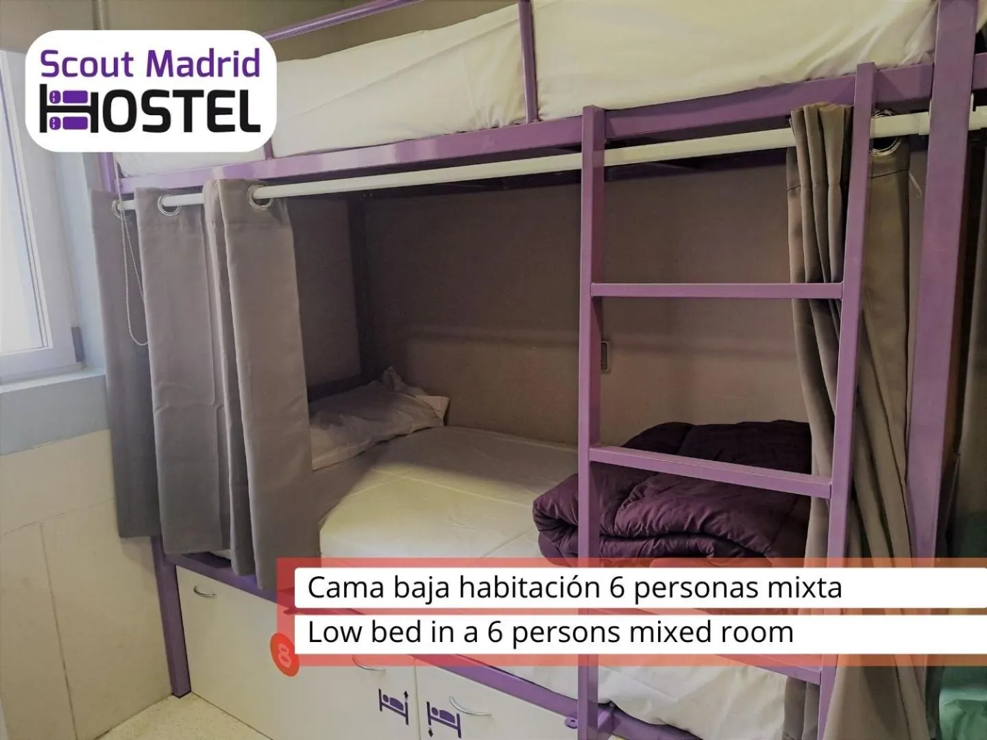 Bedroom in Scout Madrid Hostel
