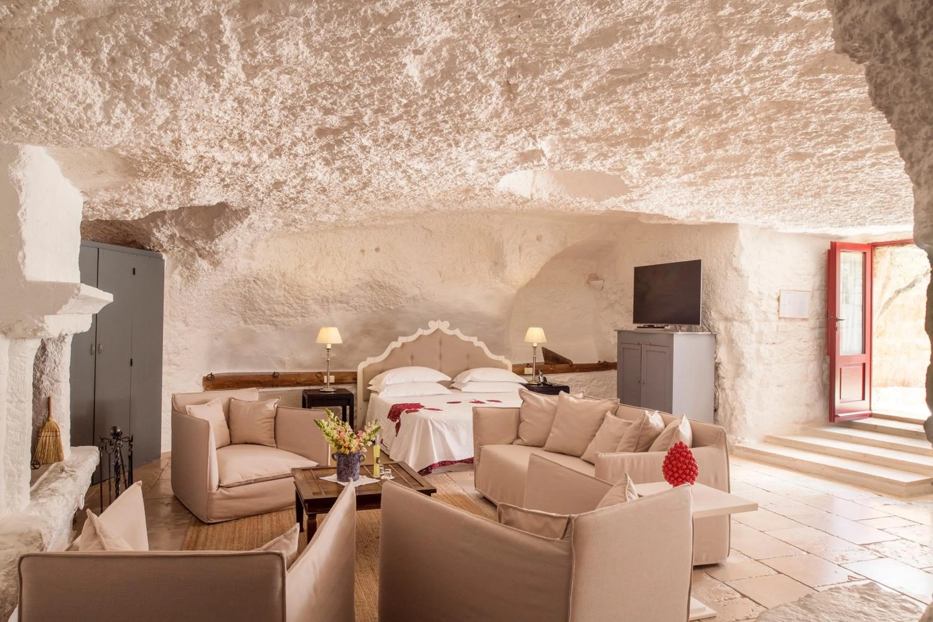 fireplace in Masseria Torre Coccaro
