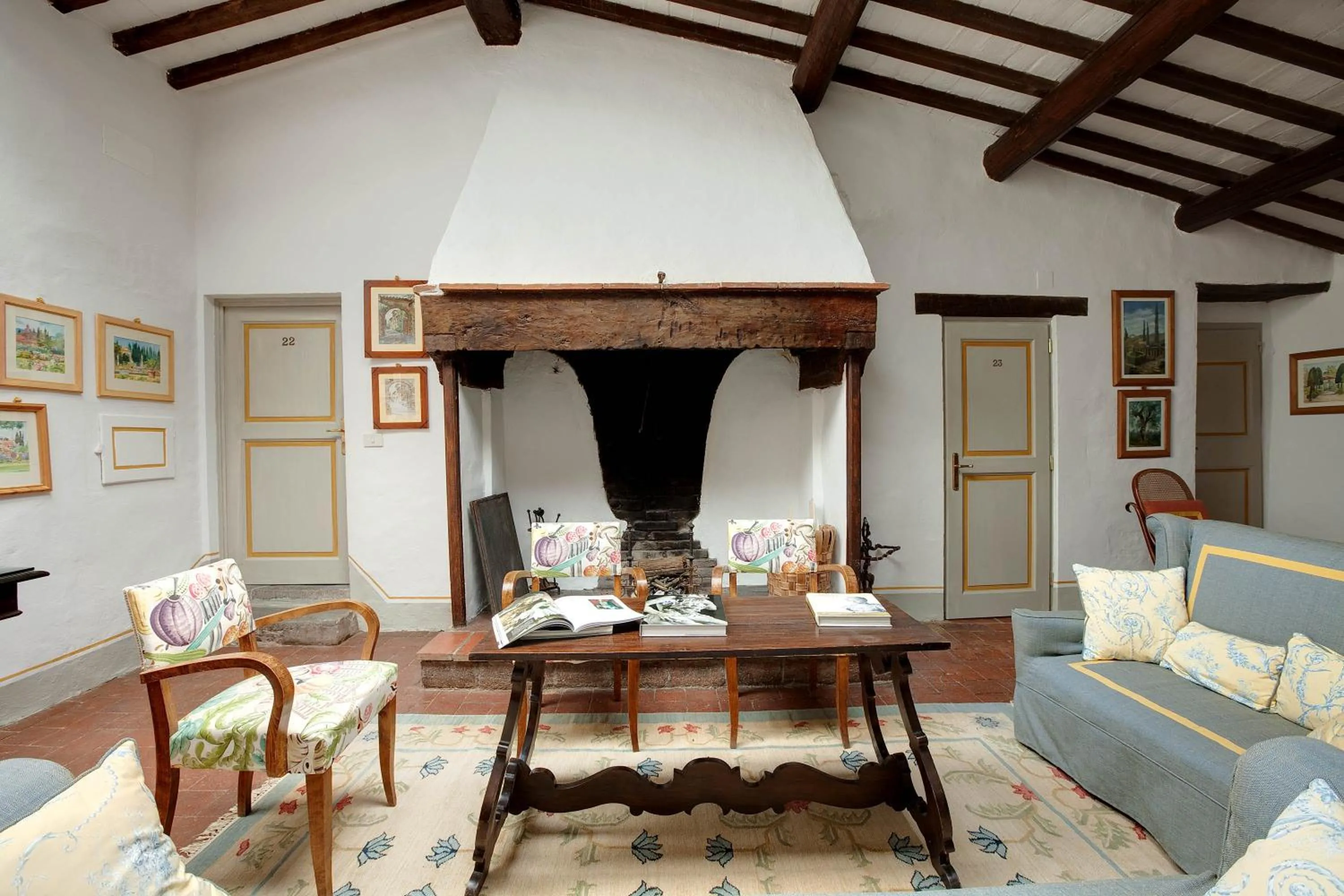 Living room in Villa Le Barone