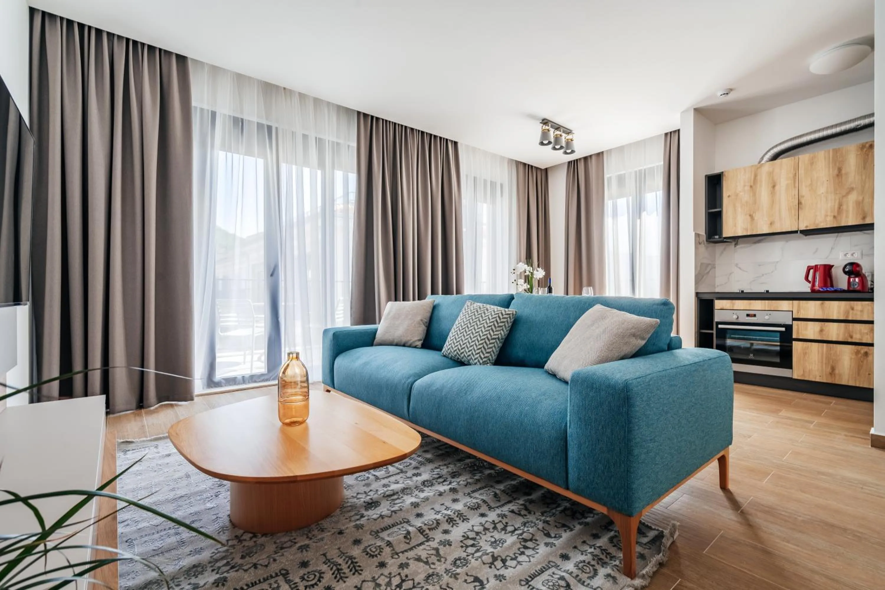 Two-Bedroom Apartment with Garden View in Risan Bay