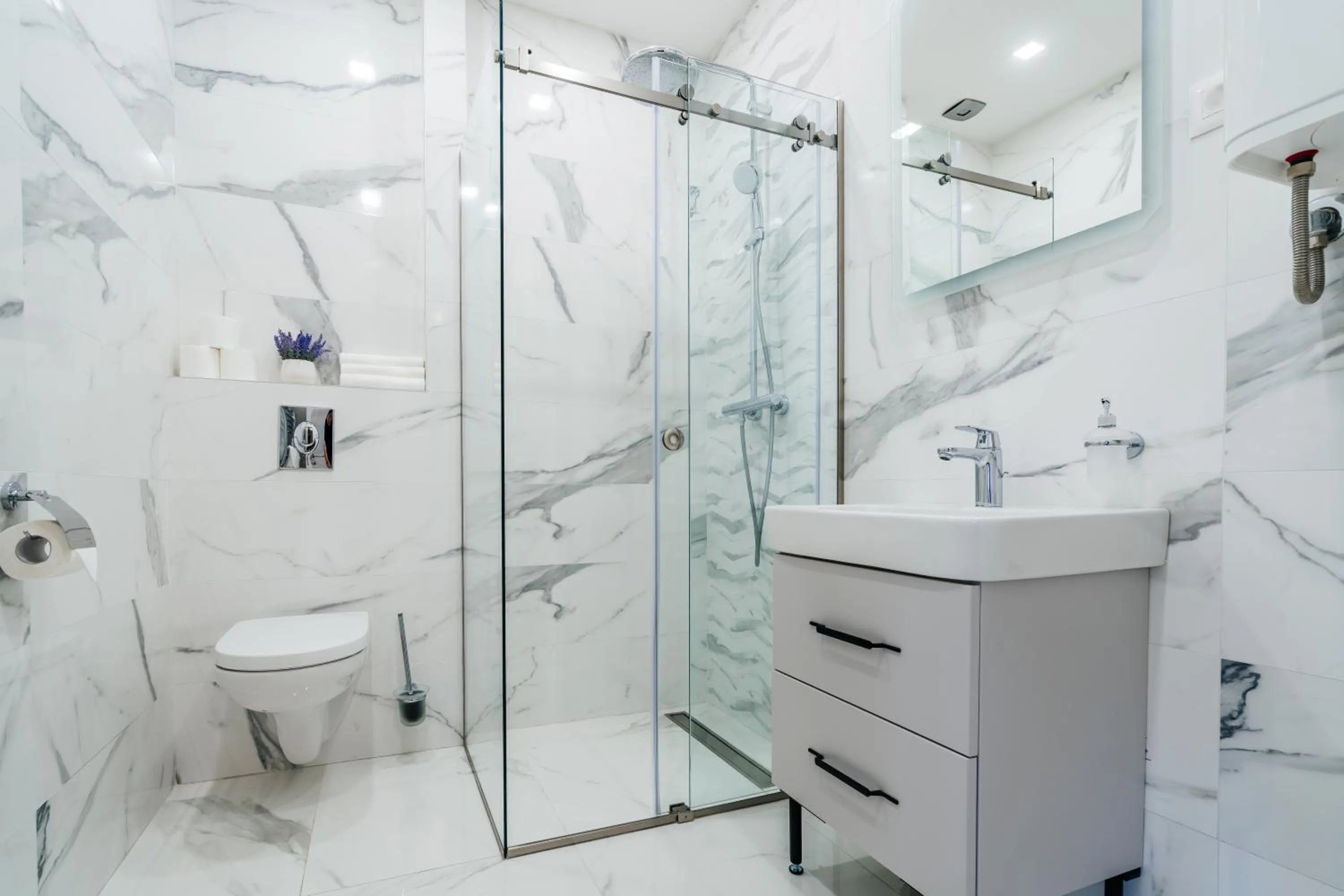 Shower in Risan Bay