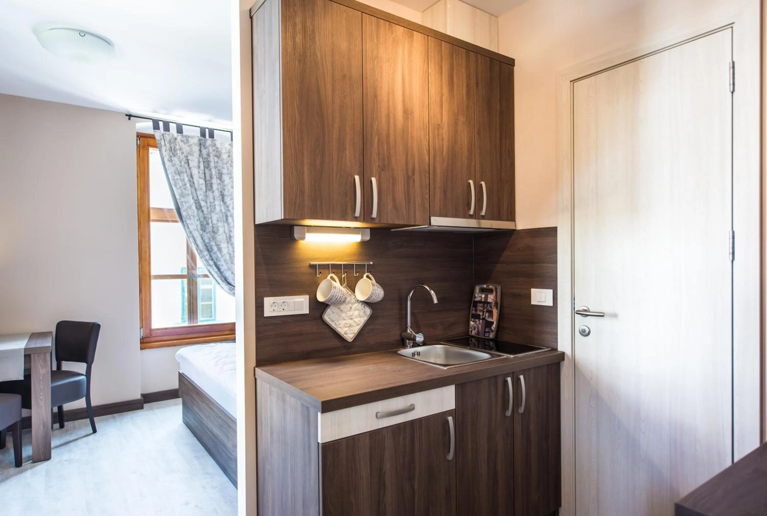 Kitchen or kitchenette in Hotel Pri mostu