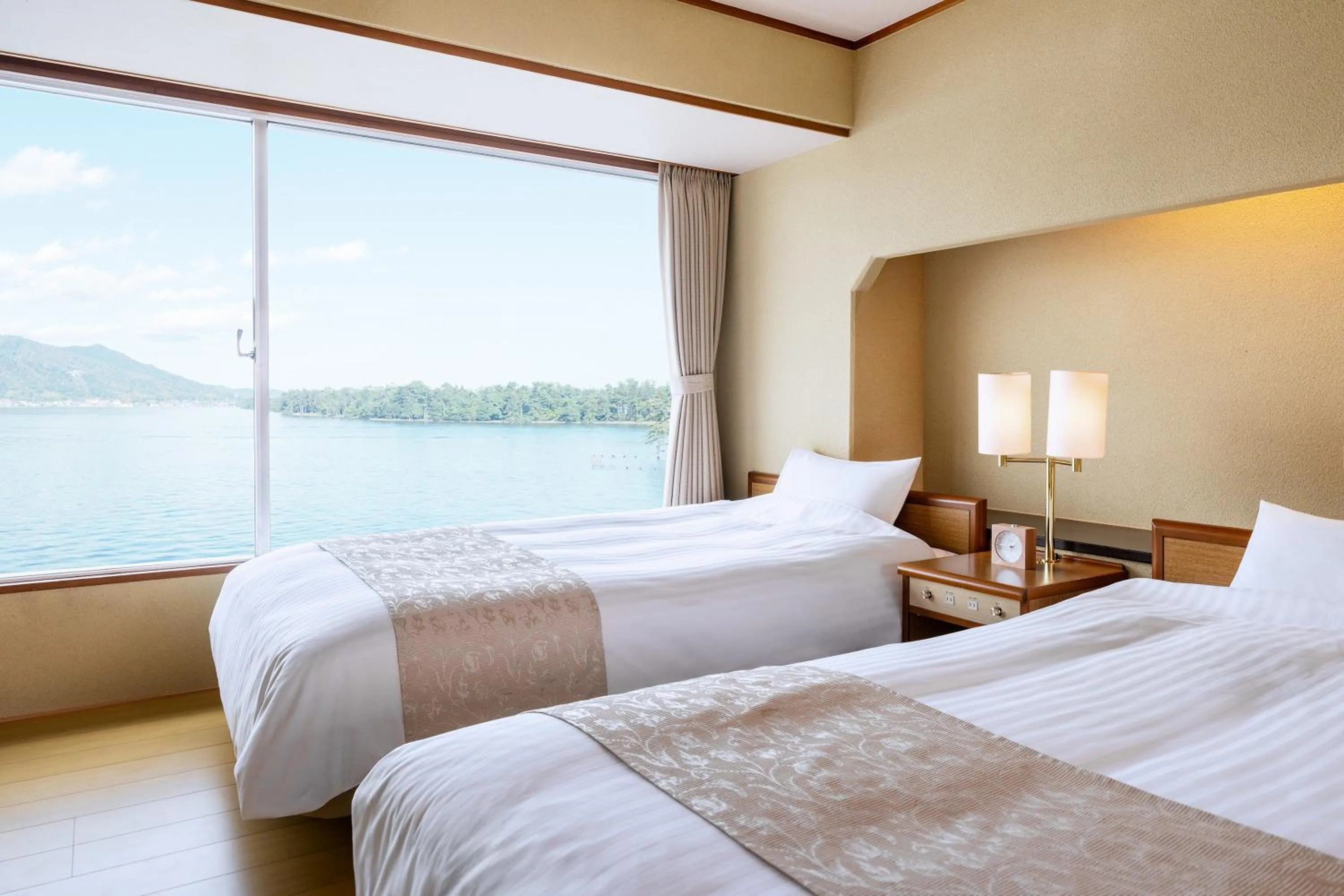 View (from property/room), Bed in Amano Hashidate Hotel