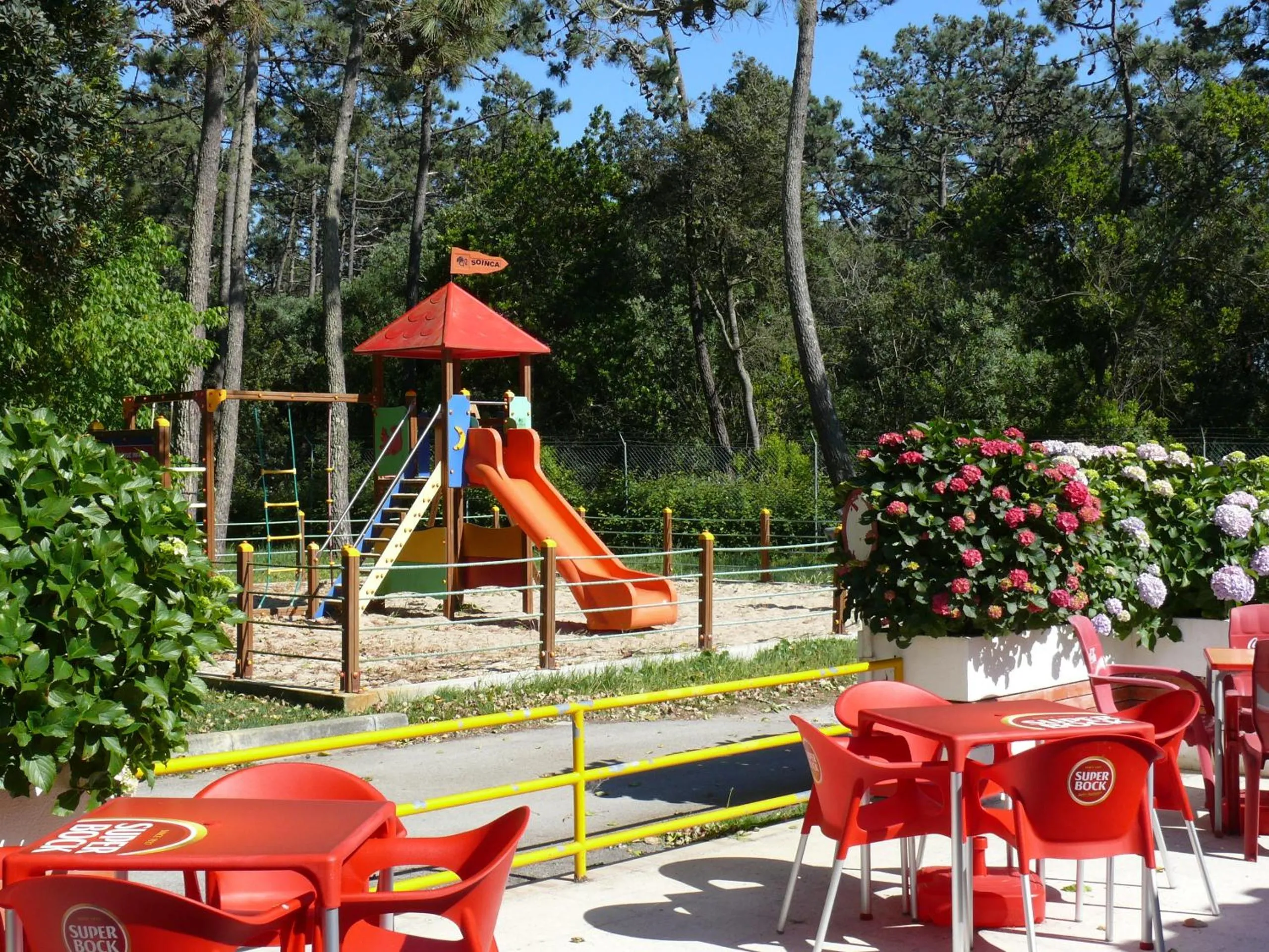Children play ground in Parque de Campismo Orbitur Mira