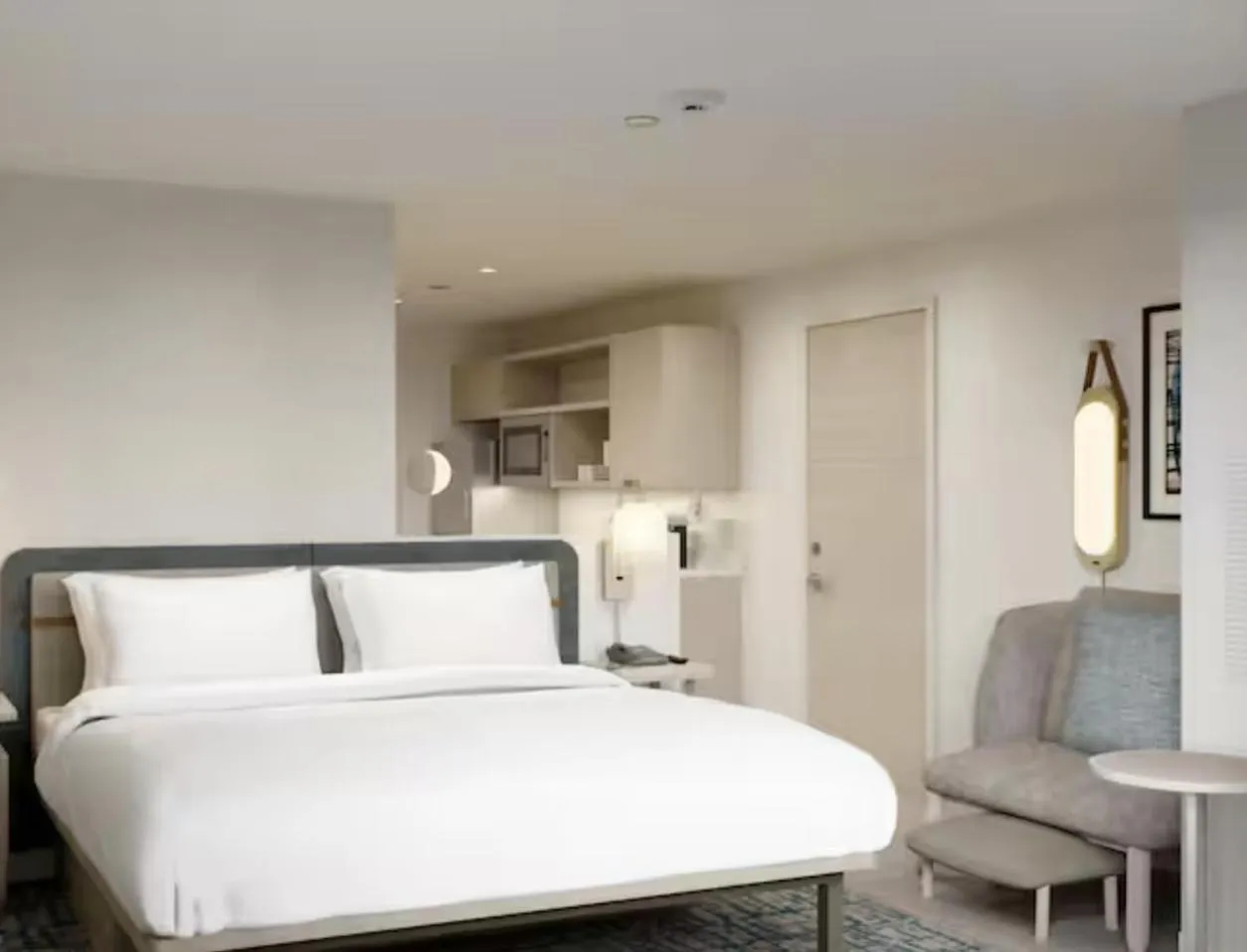 Bed in Homewood Suites By Hilton Wichita Airport