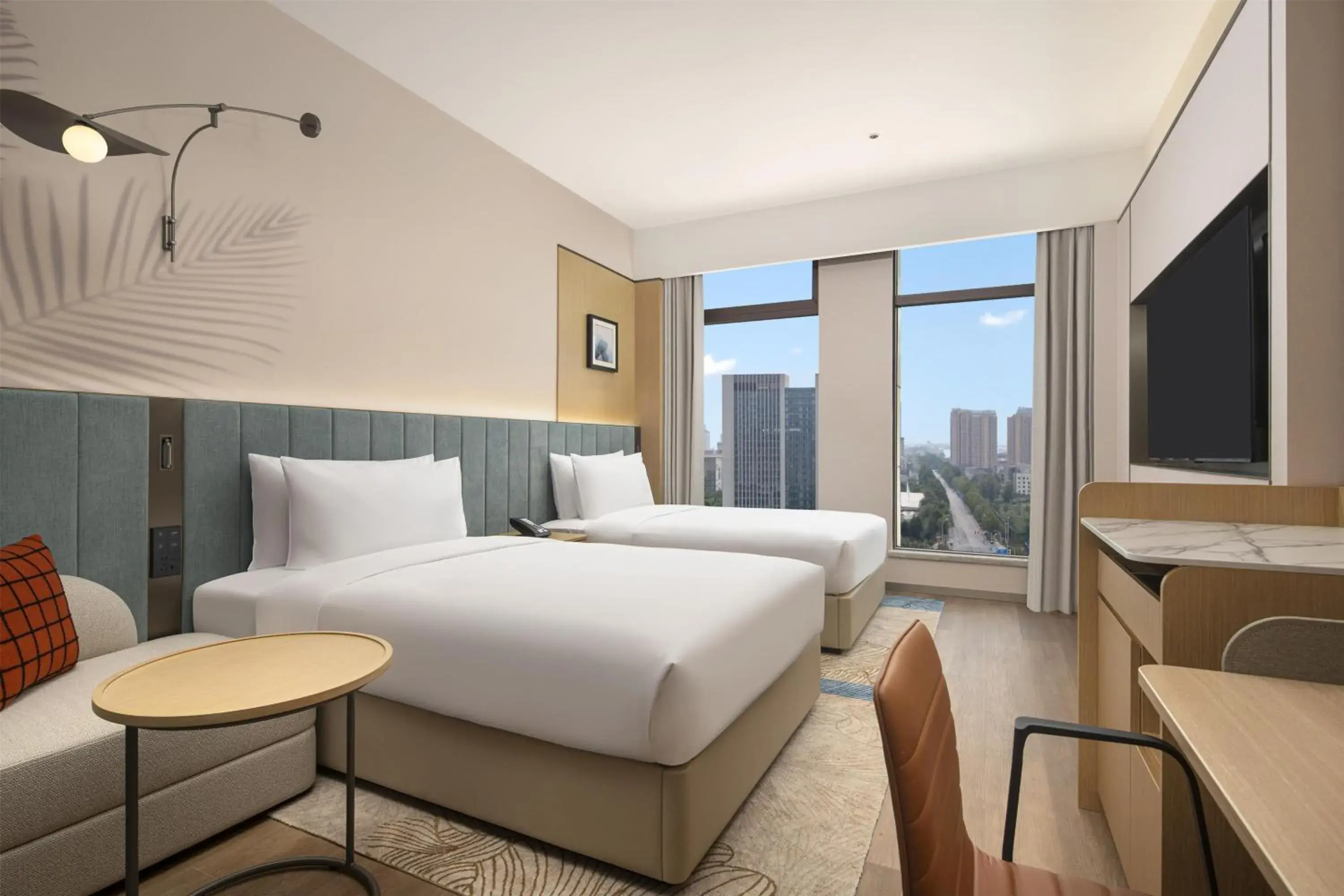 Twin Room in Hilton Garden Inn Linyi Shangcheng Twin Room in Hilton Garden Inn Linyi Shangcheng