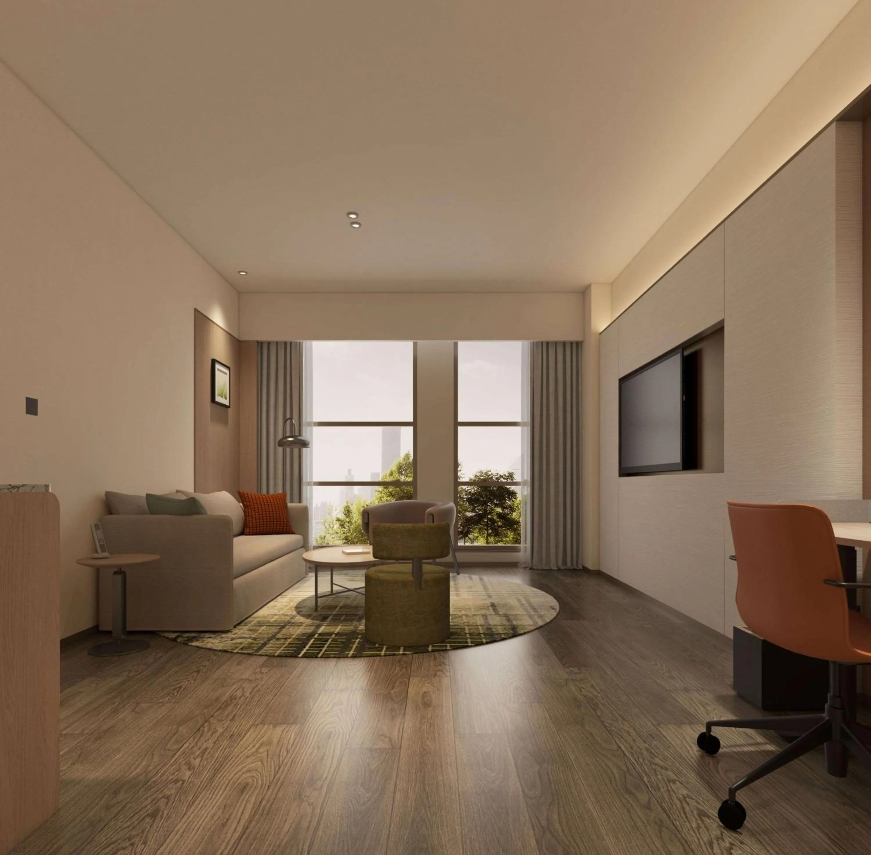 Living room in Hilton Garden Inn Linyi Shangcheng