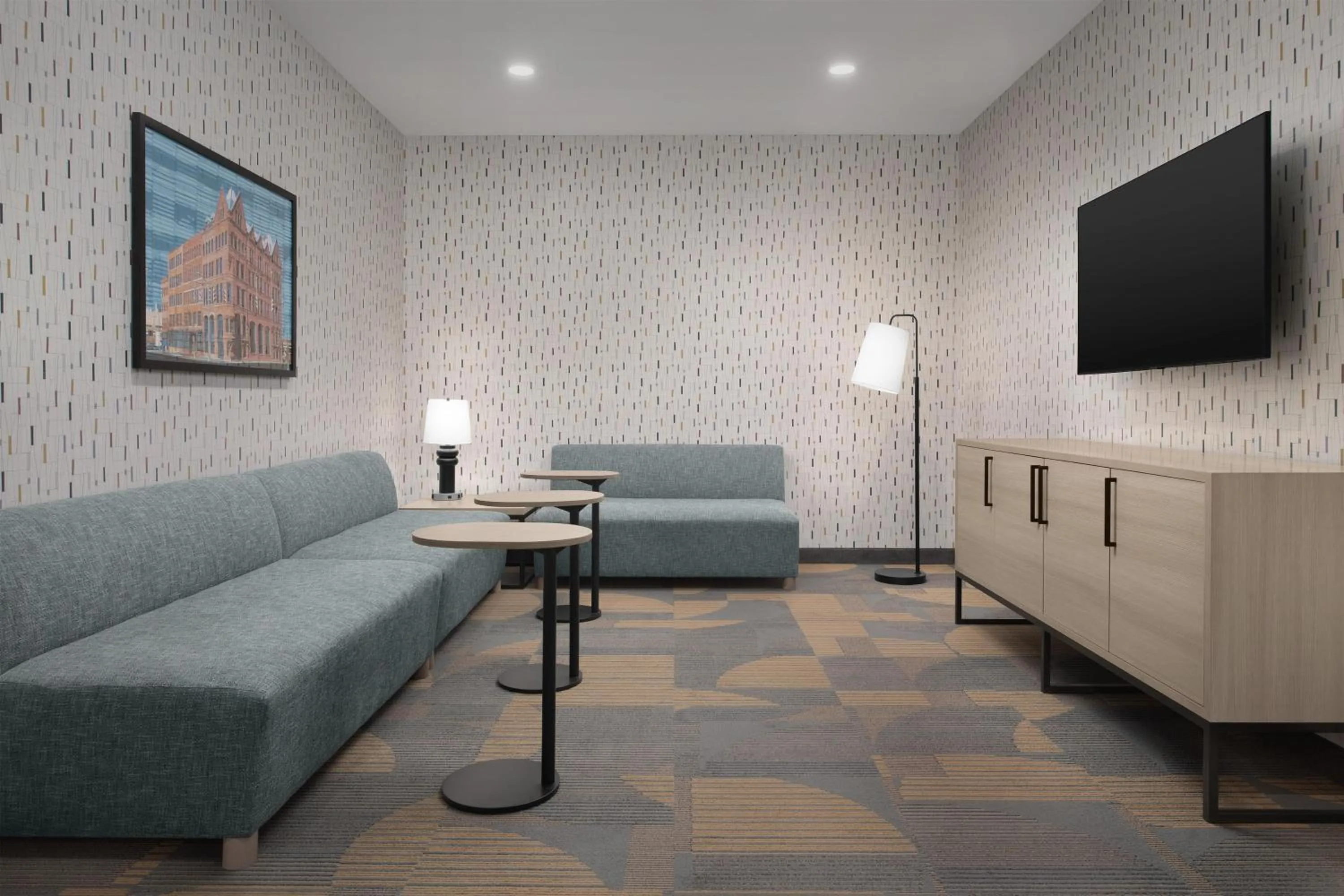 Lobby or reception in Home2 Suites By Hilton Syracuse Liverpool Airport Area