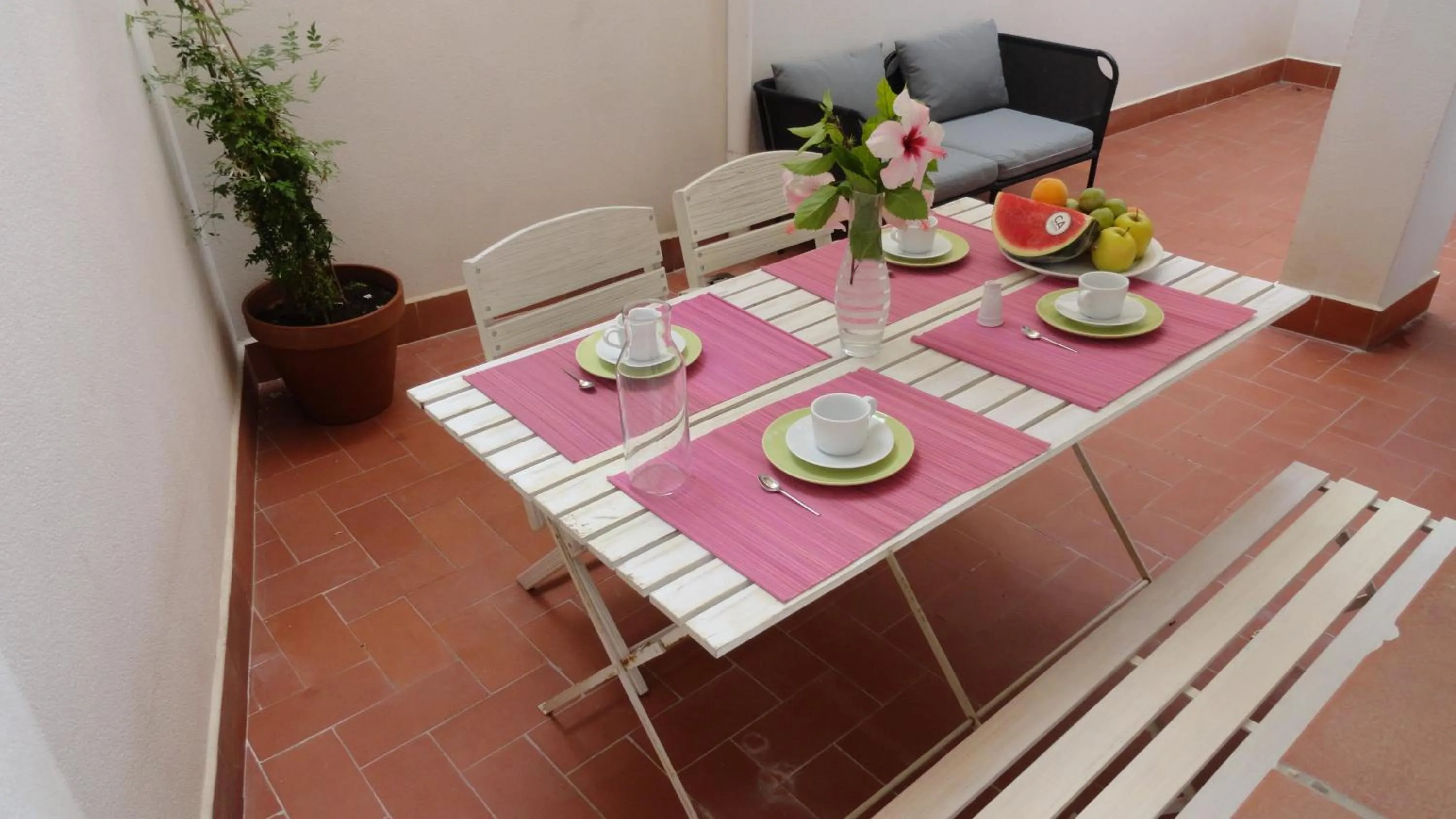 Patio in Apartamento zona playa de San Sebastian