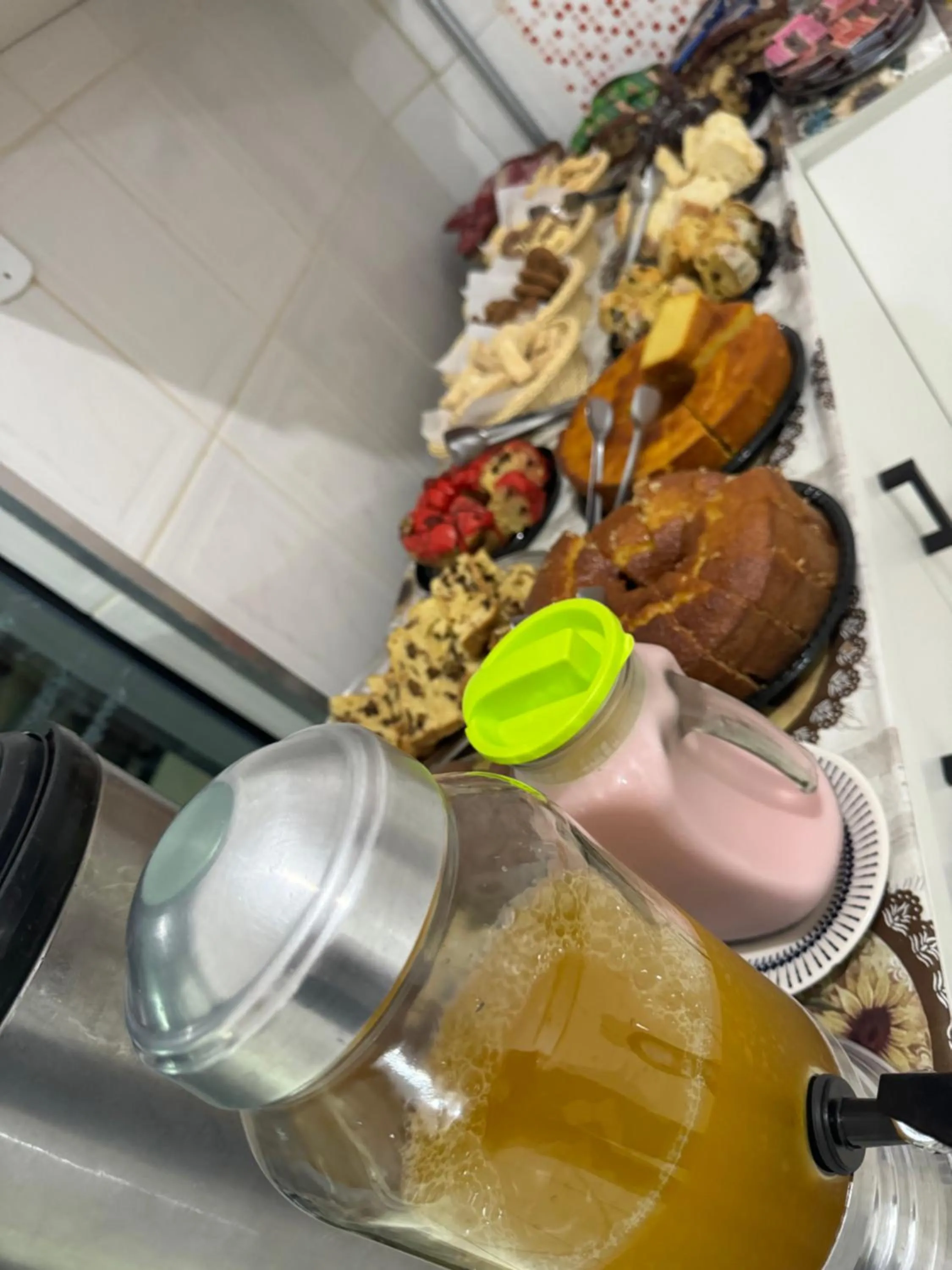 Continental breakfast in Pousada Rabake