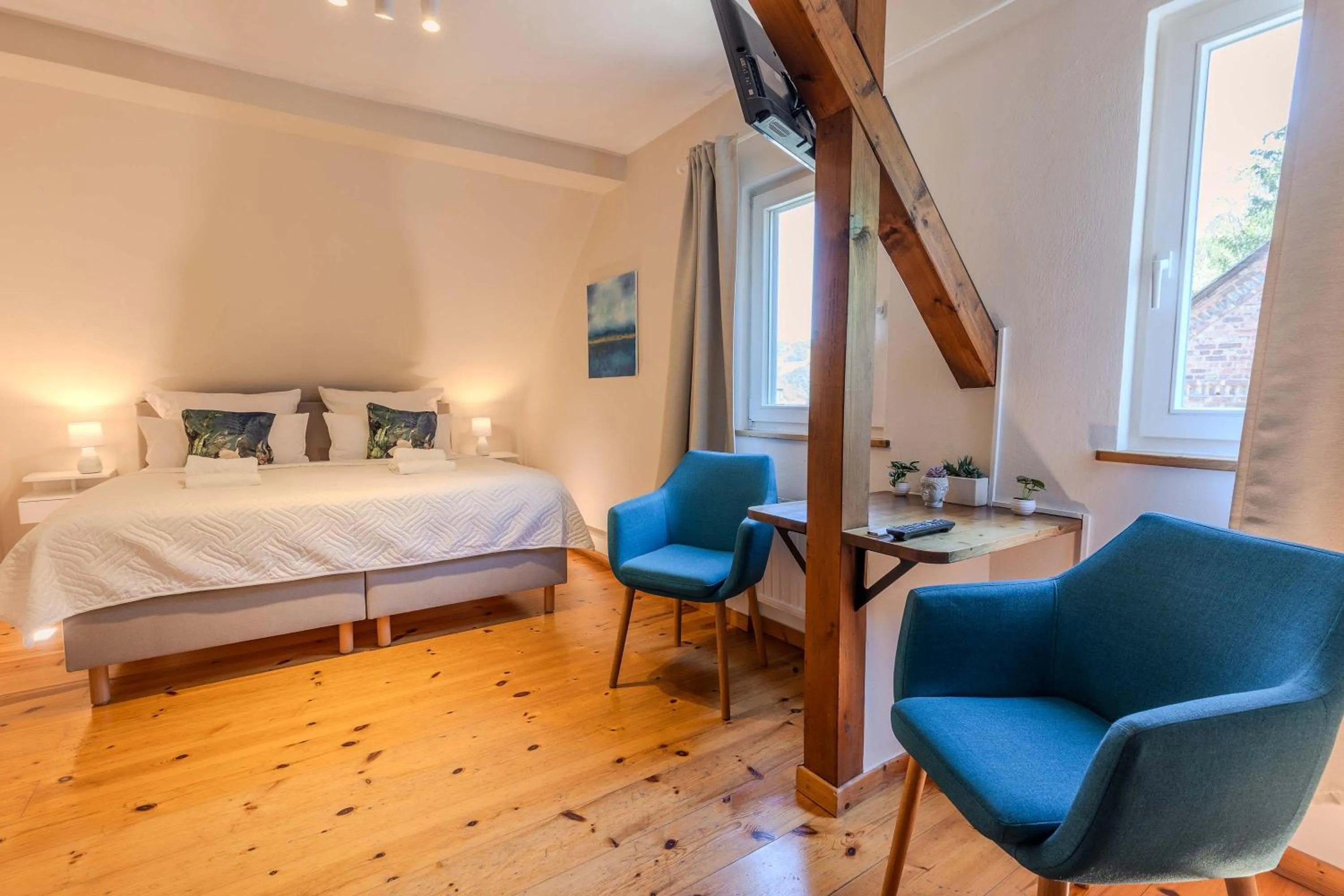 Bed in Weingut Muehlenschenke - Game-Room, Vineyard, Sauna and more