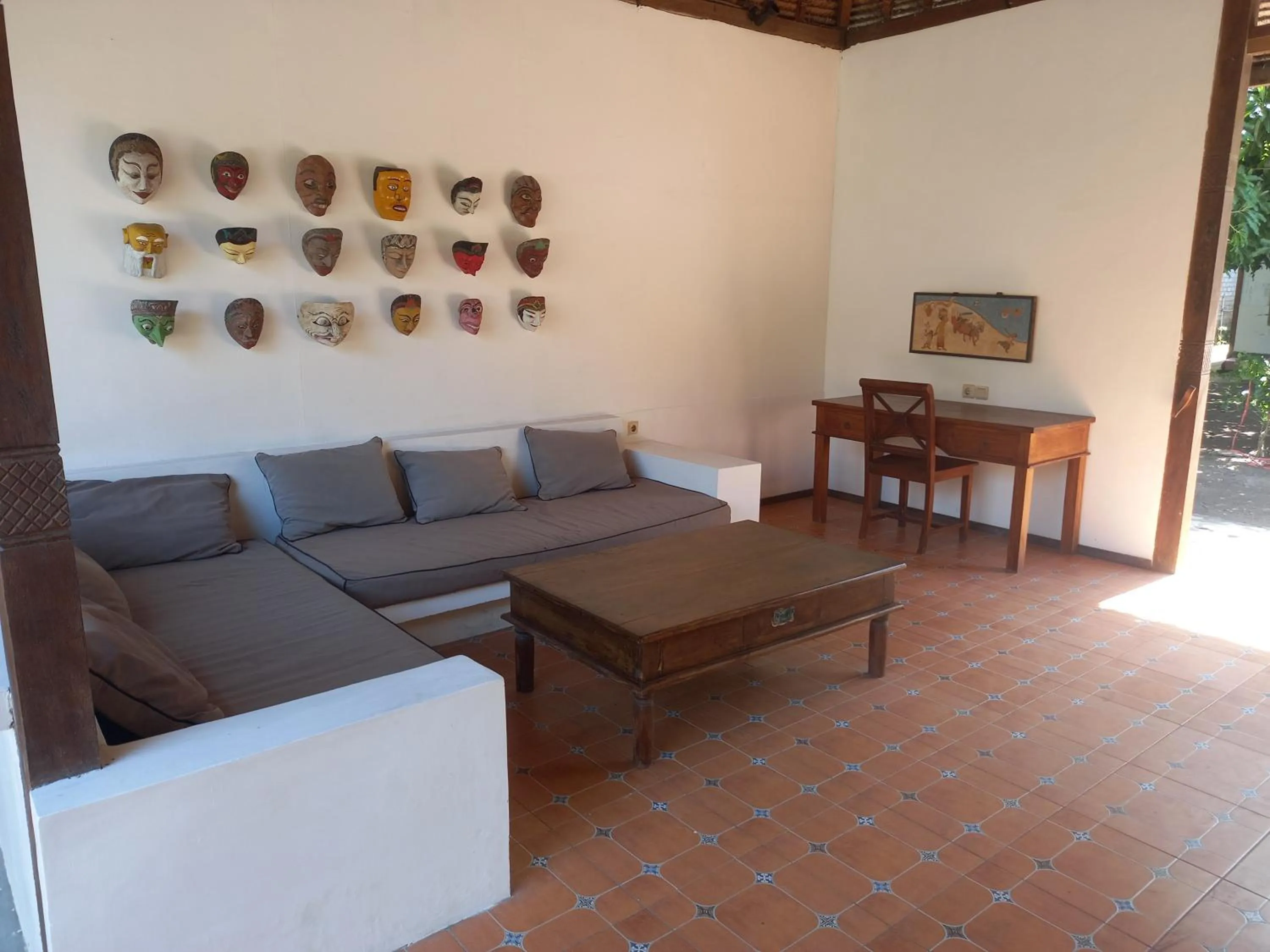 Seating area in Si Pitung Village