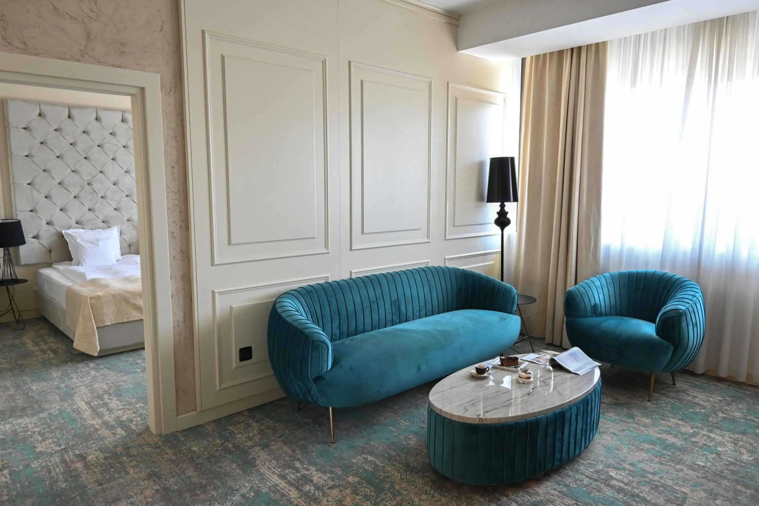 Living room, Bed in Aleksandar Palace Hotel Congress Center & SPA