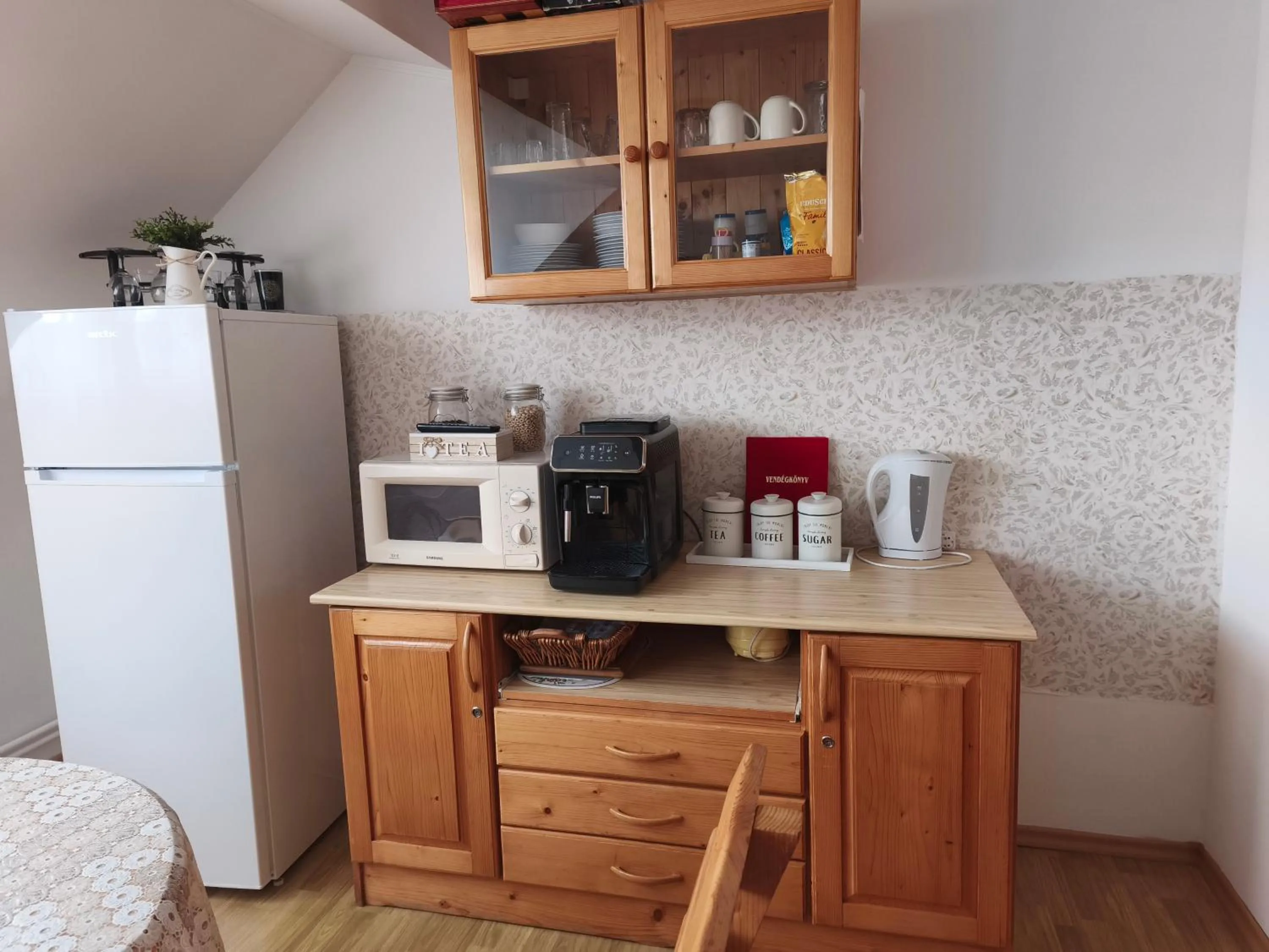 Kitchen or kitchenette in Nárcisz B&B