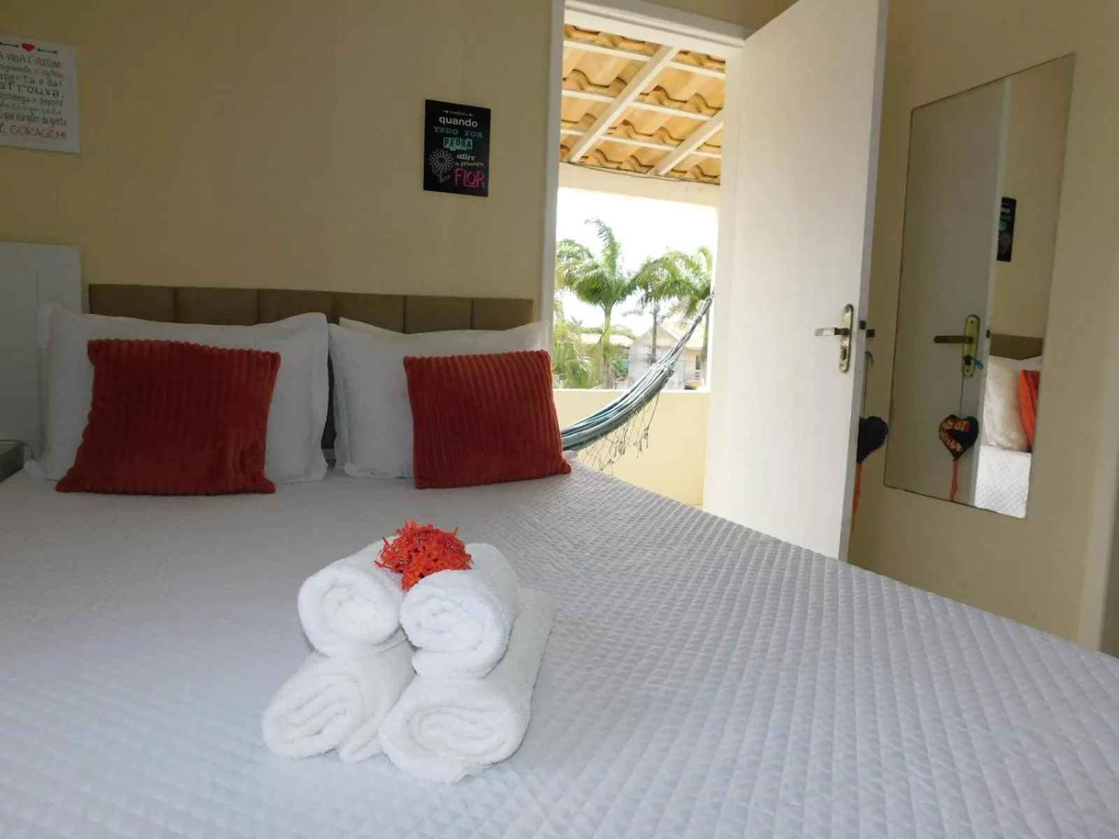 Bed in Pousada Luzes de Geribá