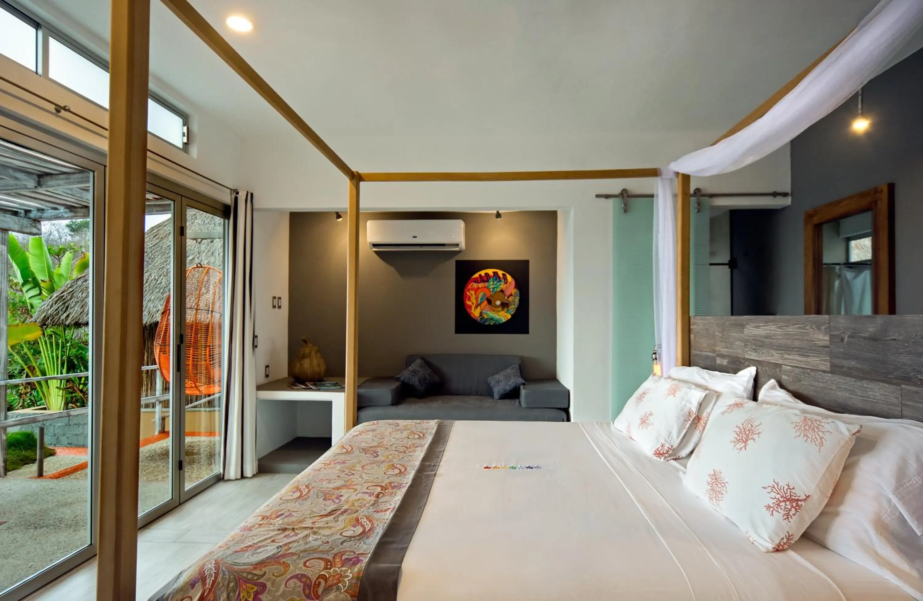 Bed in Villa Aikia (Adults Suites A/C)