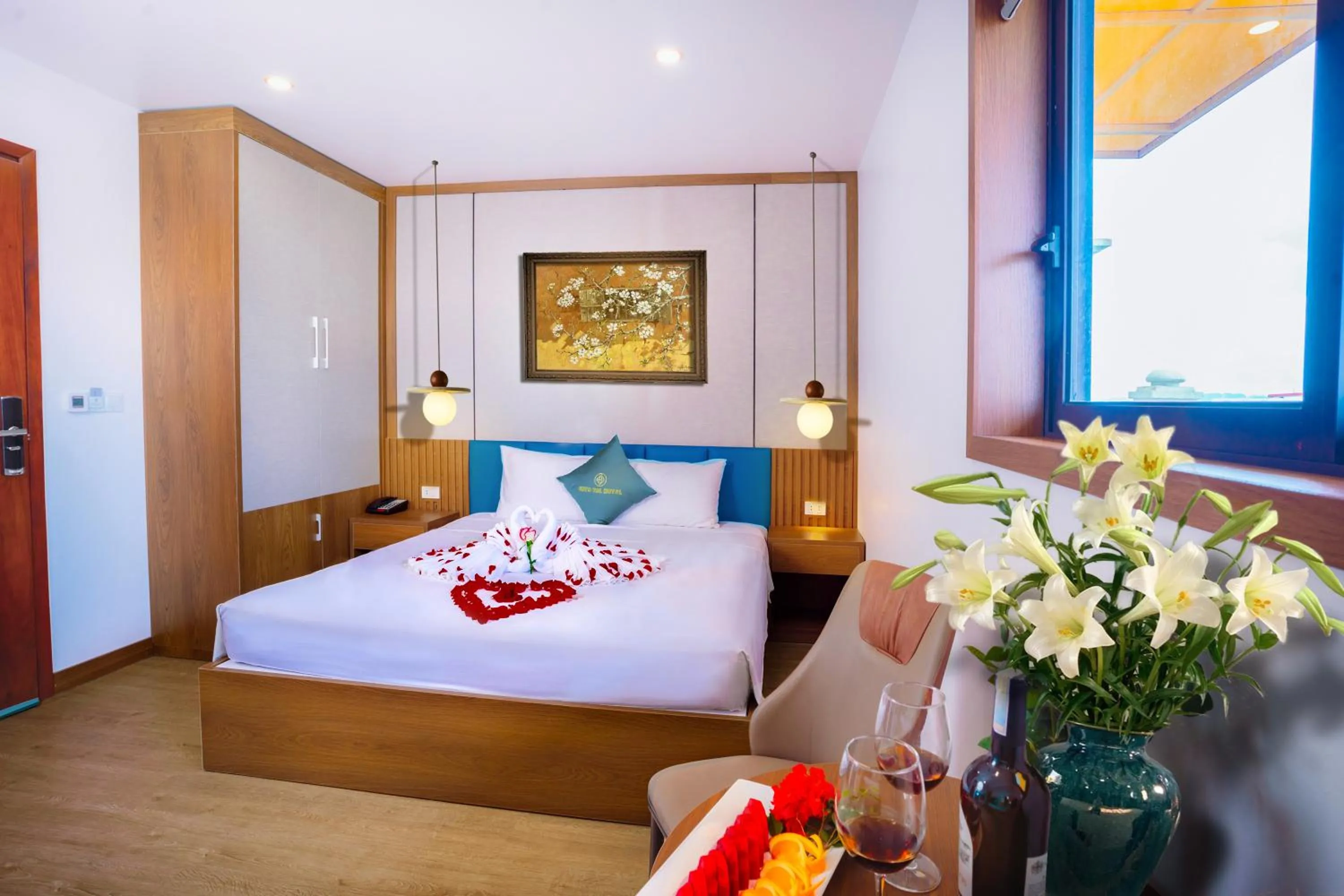 Bed in Skyview Hotel Halong