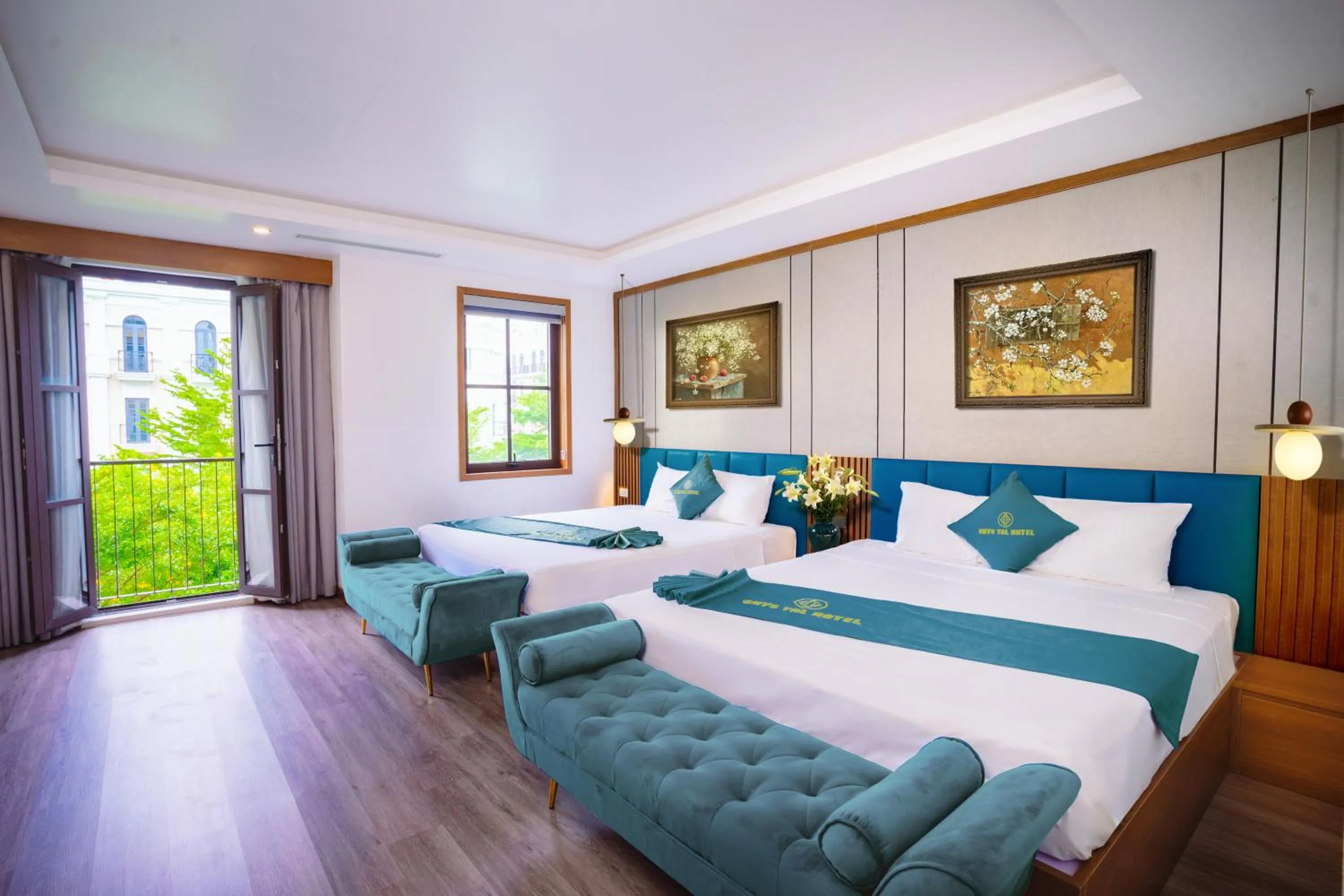 Bed in Skyview Hotel Halong