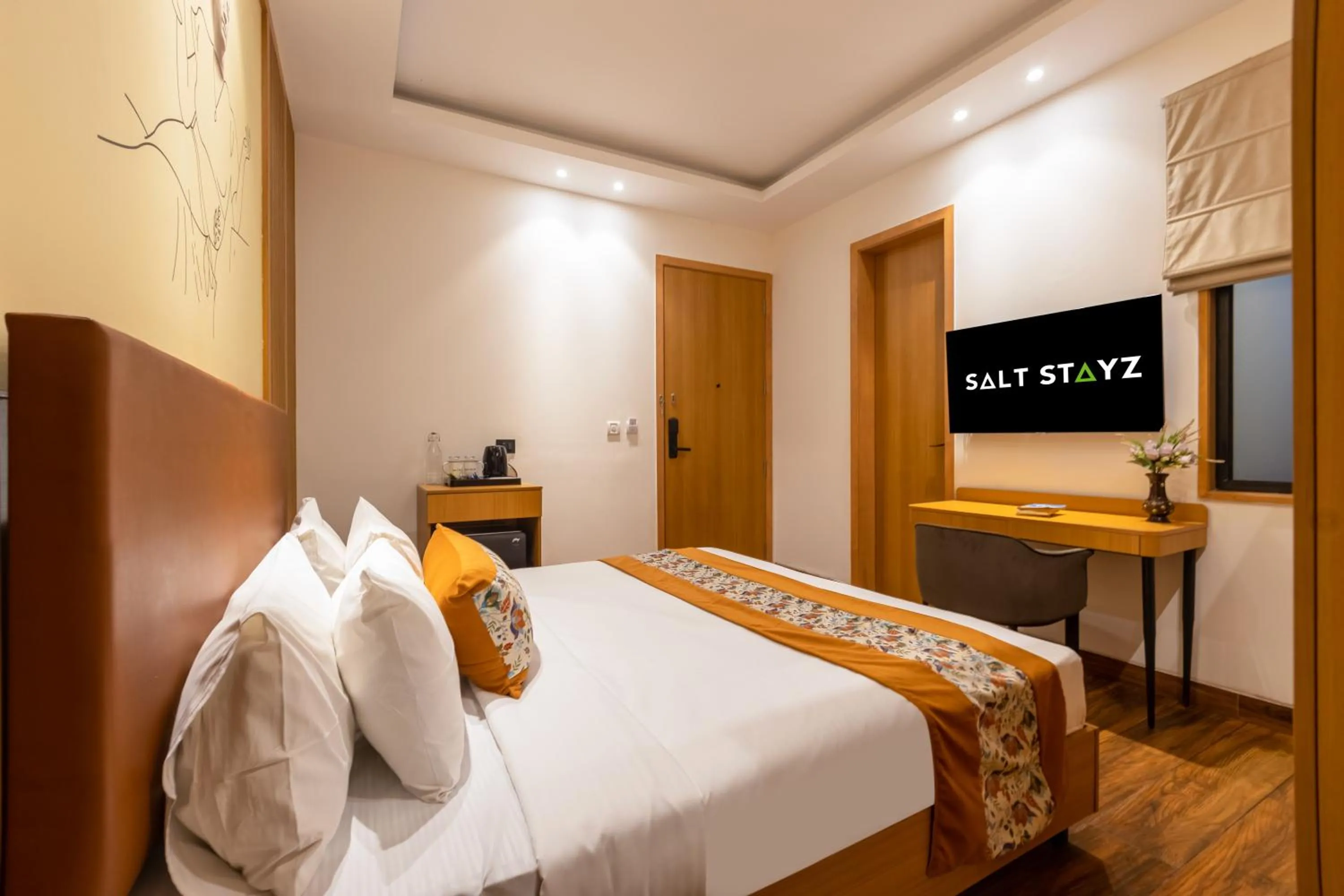 Communal lounge/ TV room, Bed in Saltstayz Autograph - Advant & Sector 144