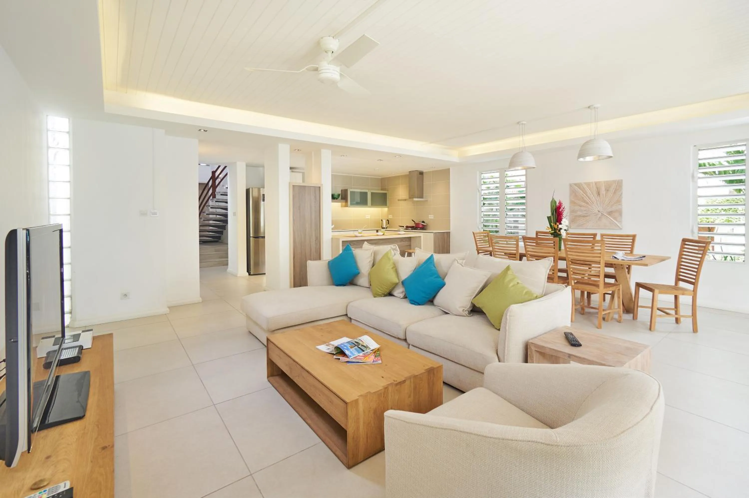 Seating area in Le Beachclub