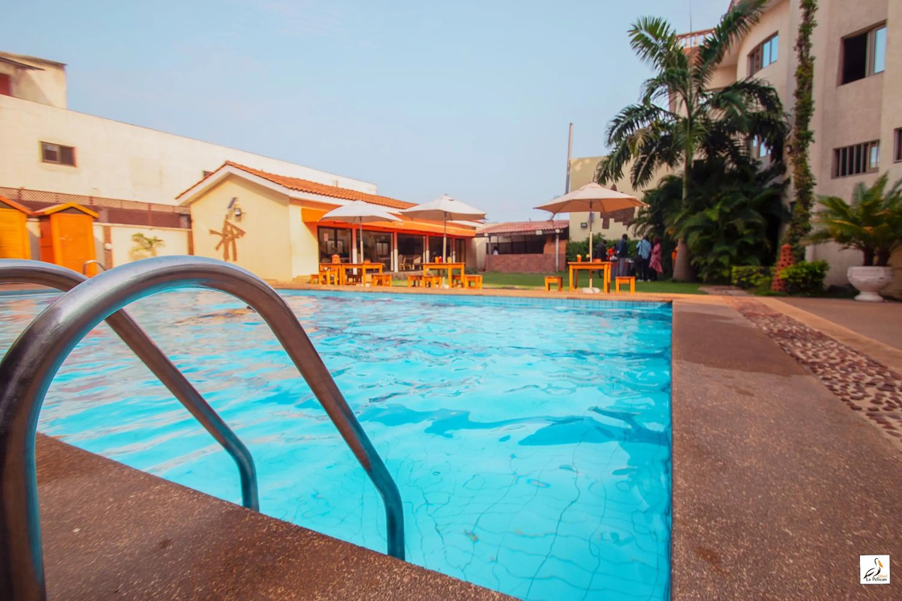 Pool view in Hotel le Pelican