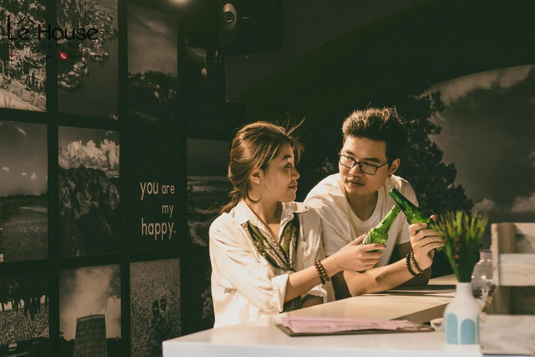 Lounge or bar in Le House Boutique Hotel - 100m to the beach