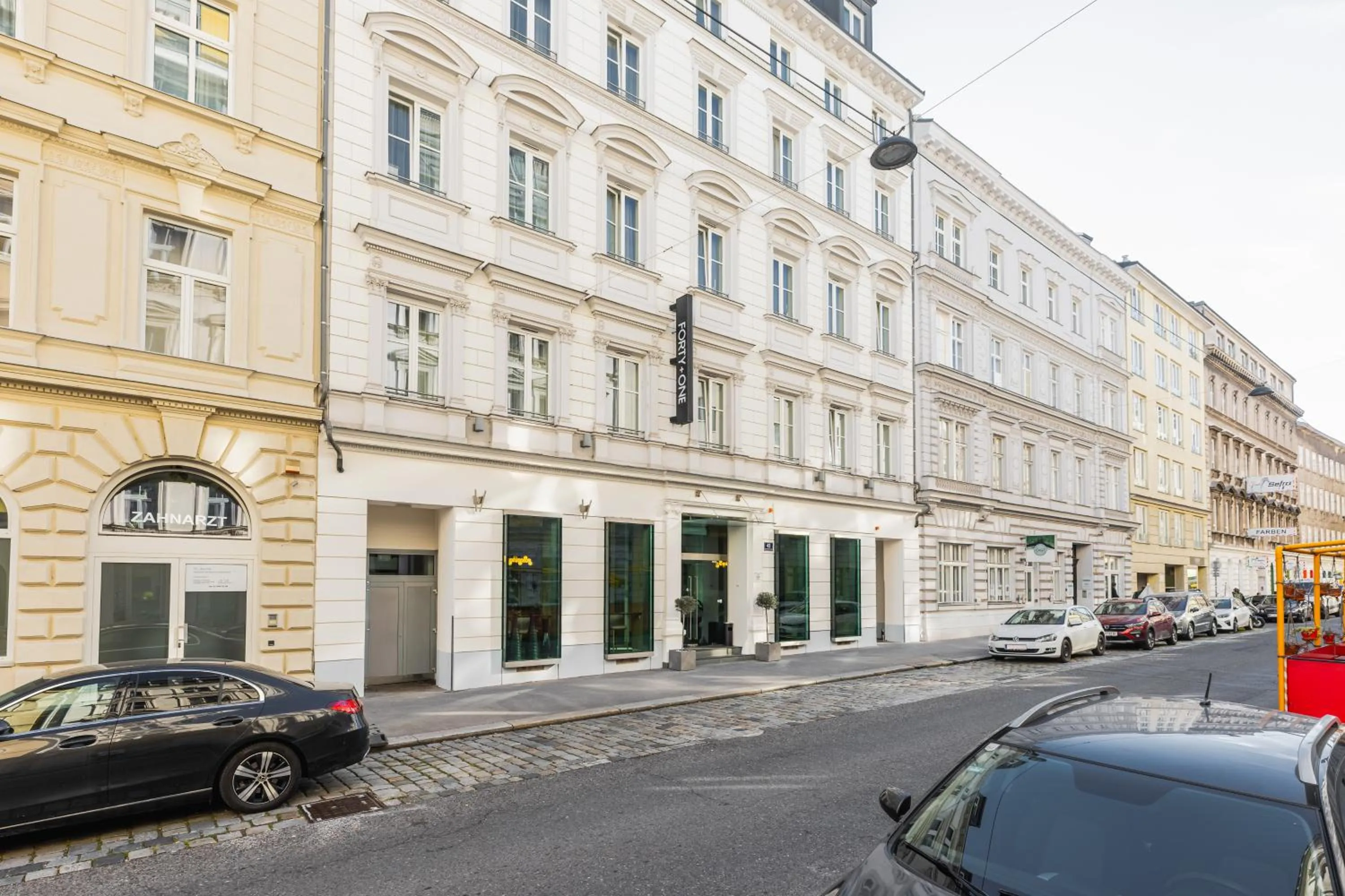 Facade/entrance in FortyPlusOne Hotel Vienna