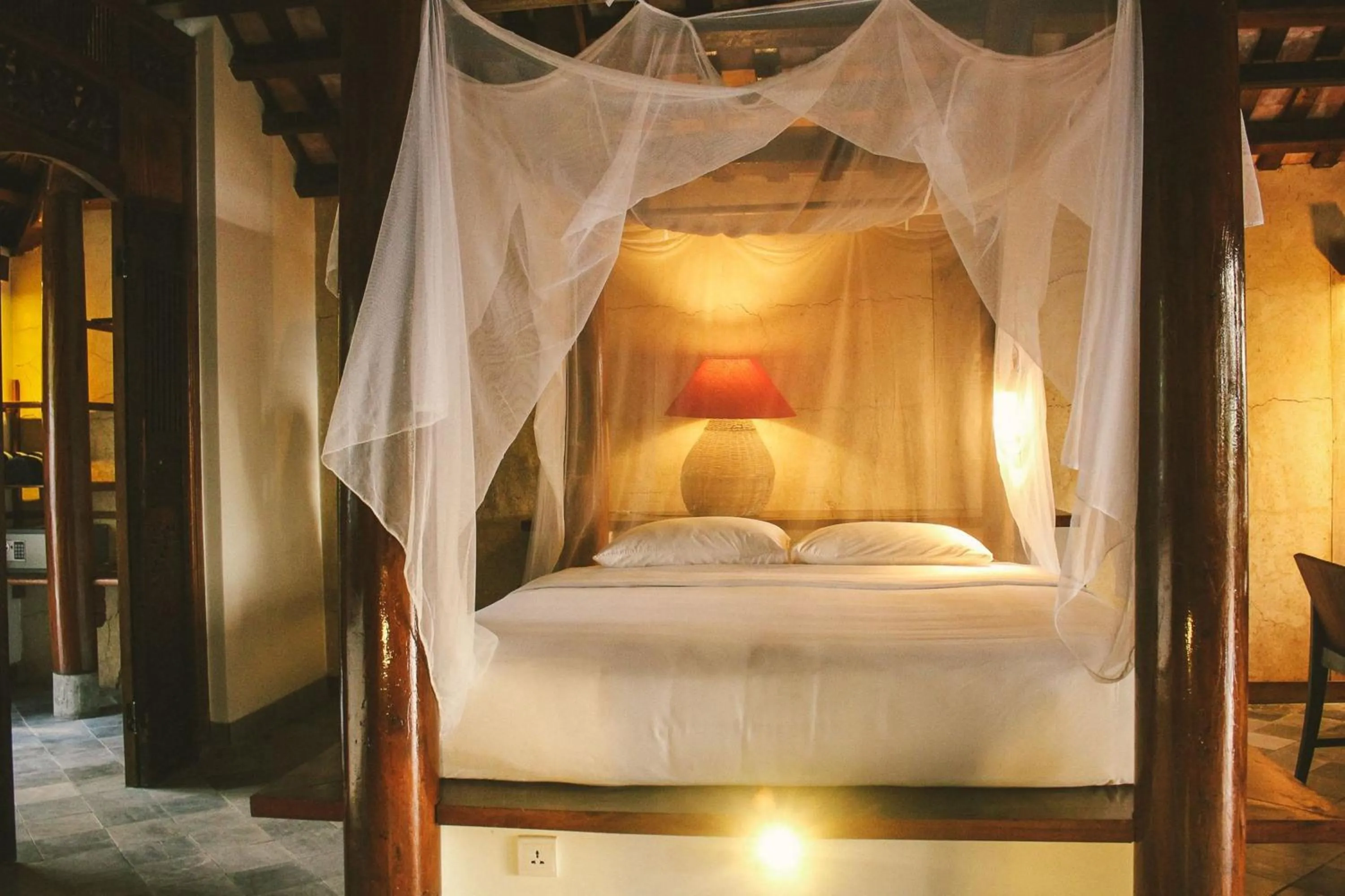 Bed in Villa Louise Hue Beach Boutique Hotel