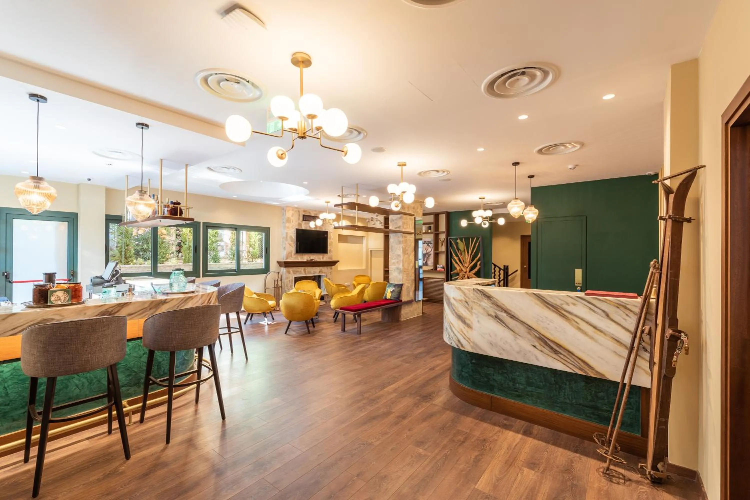 Library in Petit Palais Platres Boutique Hotel