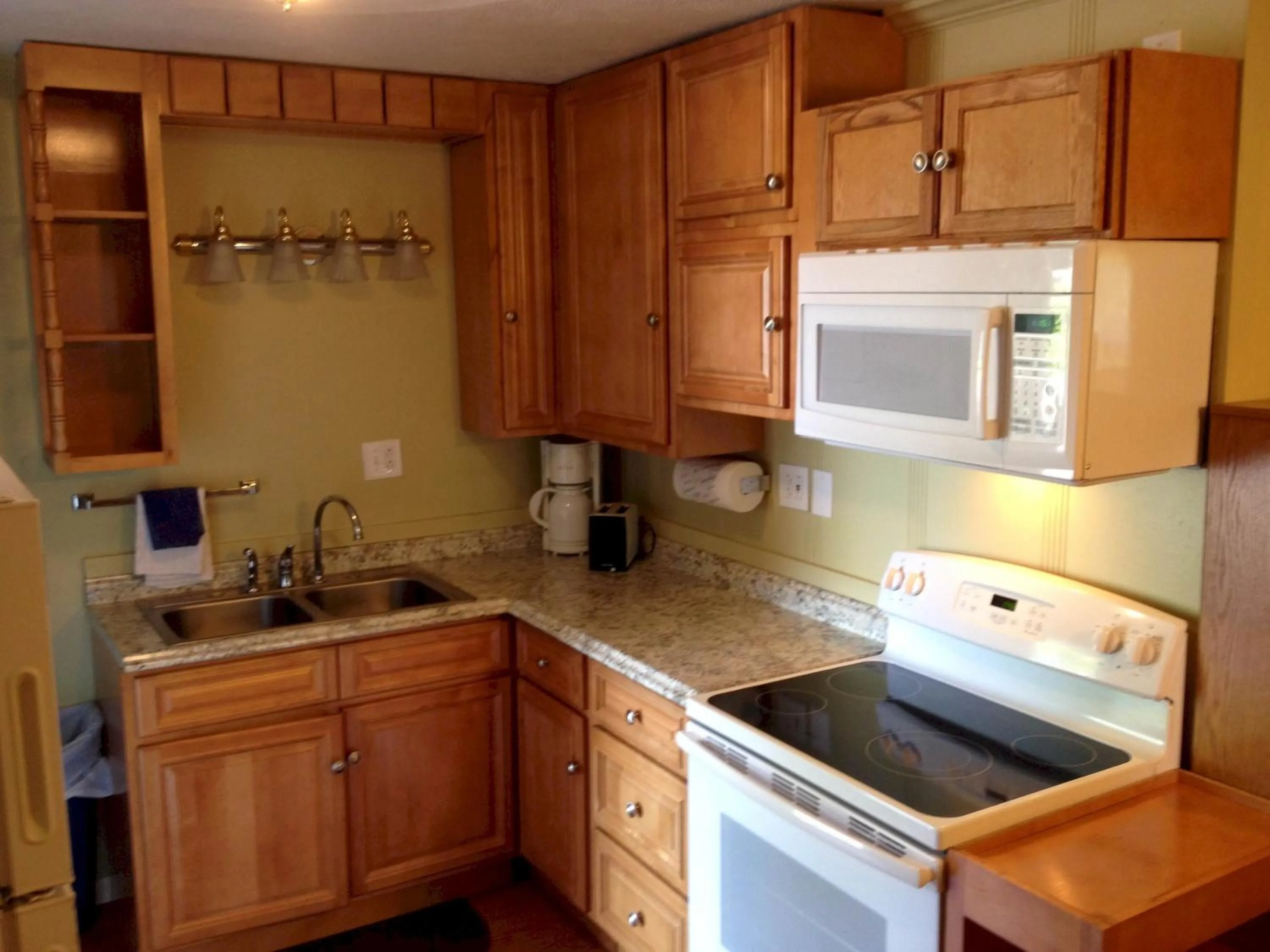 Kitchen or kitchenette in Lakeview Motel & Apartments