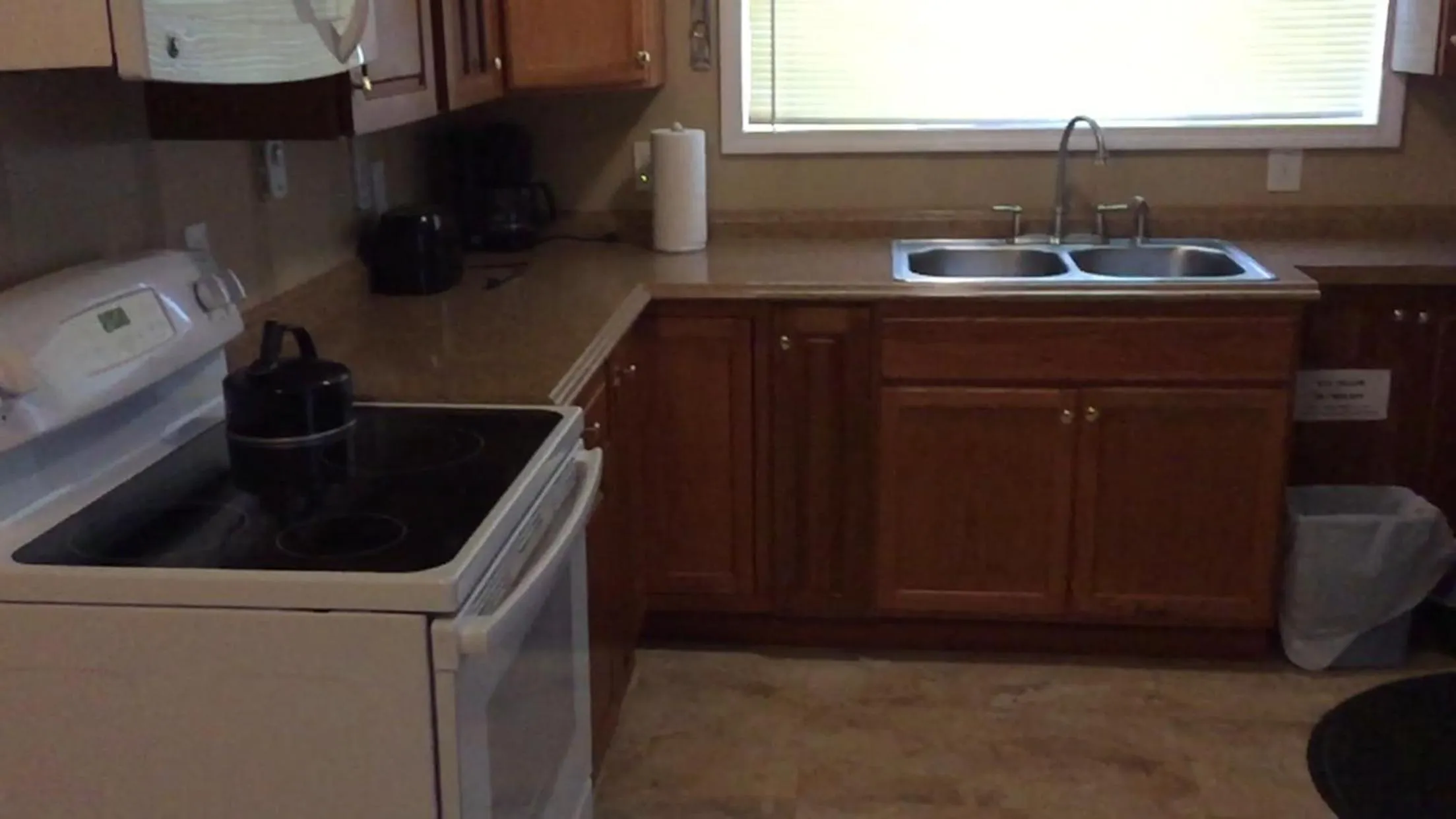 Kitchen or kitchenette in Lakeview Motel & Apartments