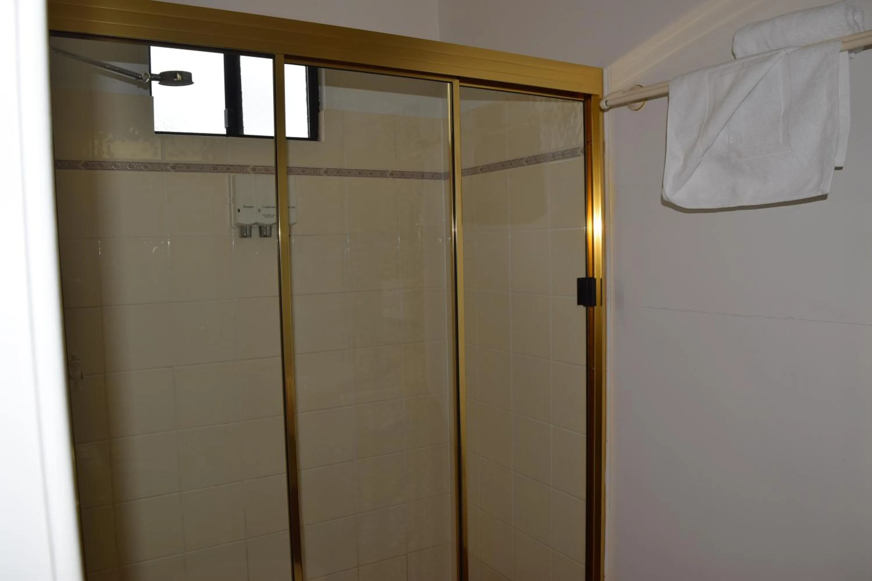 Shower in Warwick Vines Motel