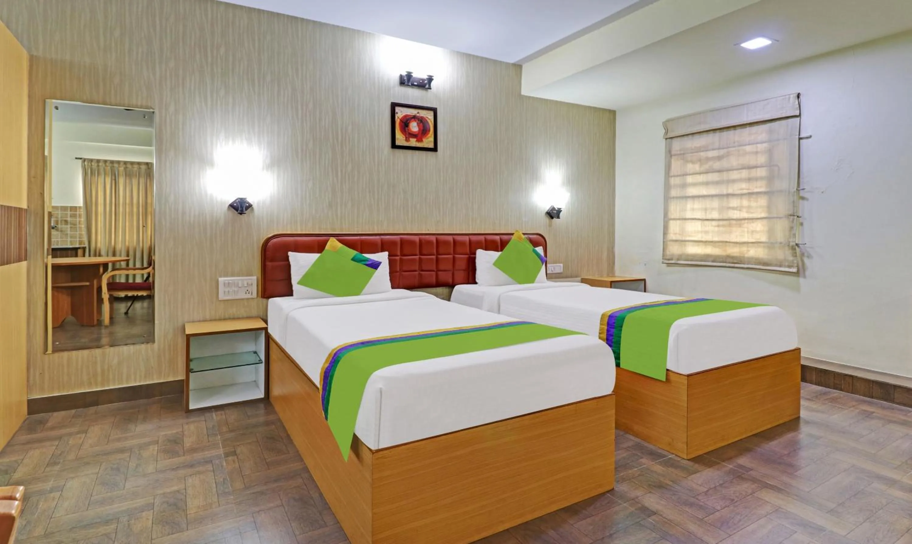 Bedroom, Bed in Treebo Akshaya Mayflower Vijaya Bank Layout