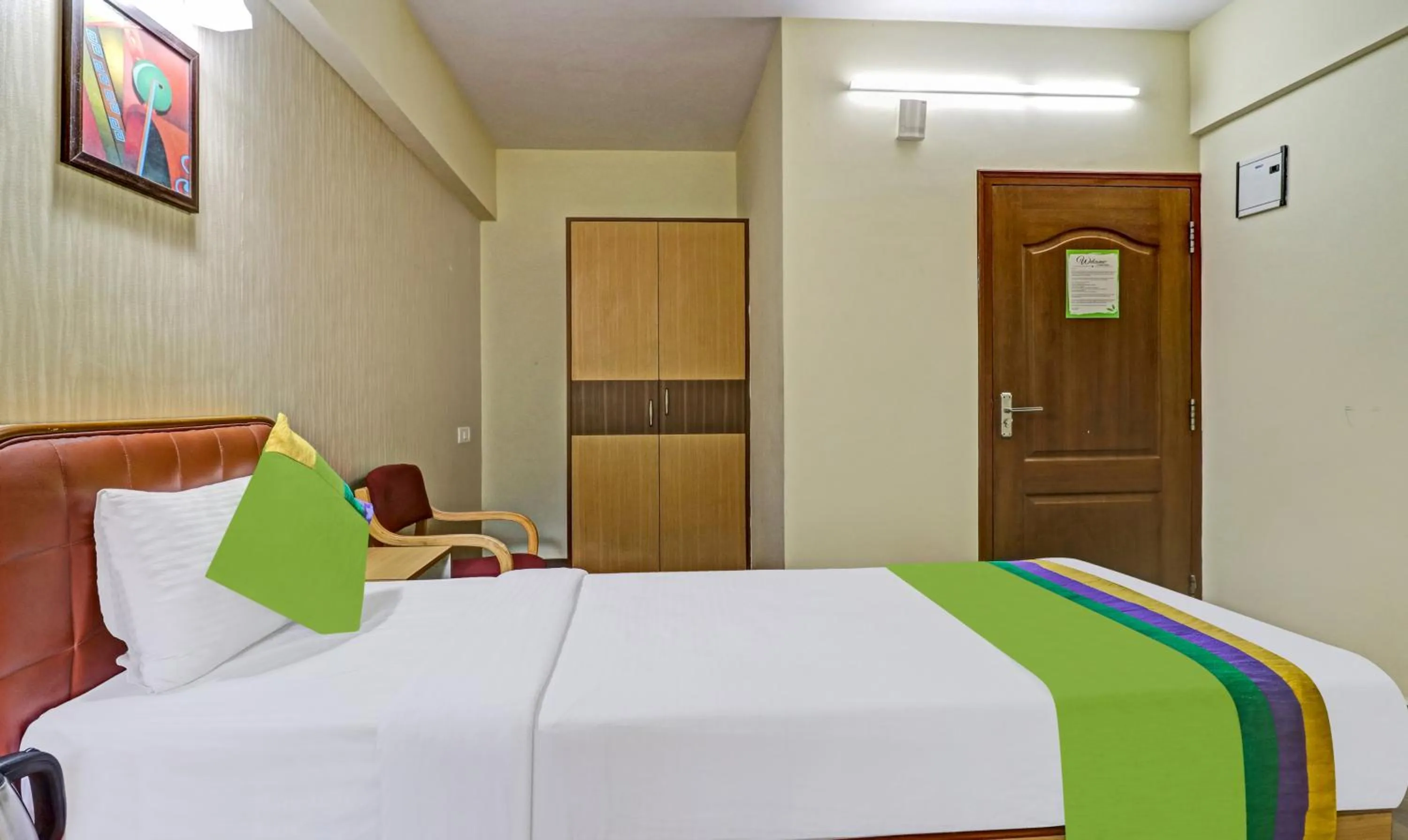 Bedroom, Bed in Treebo Akshaya Mayflower Vijaya Bank Layout