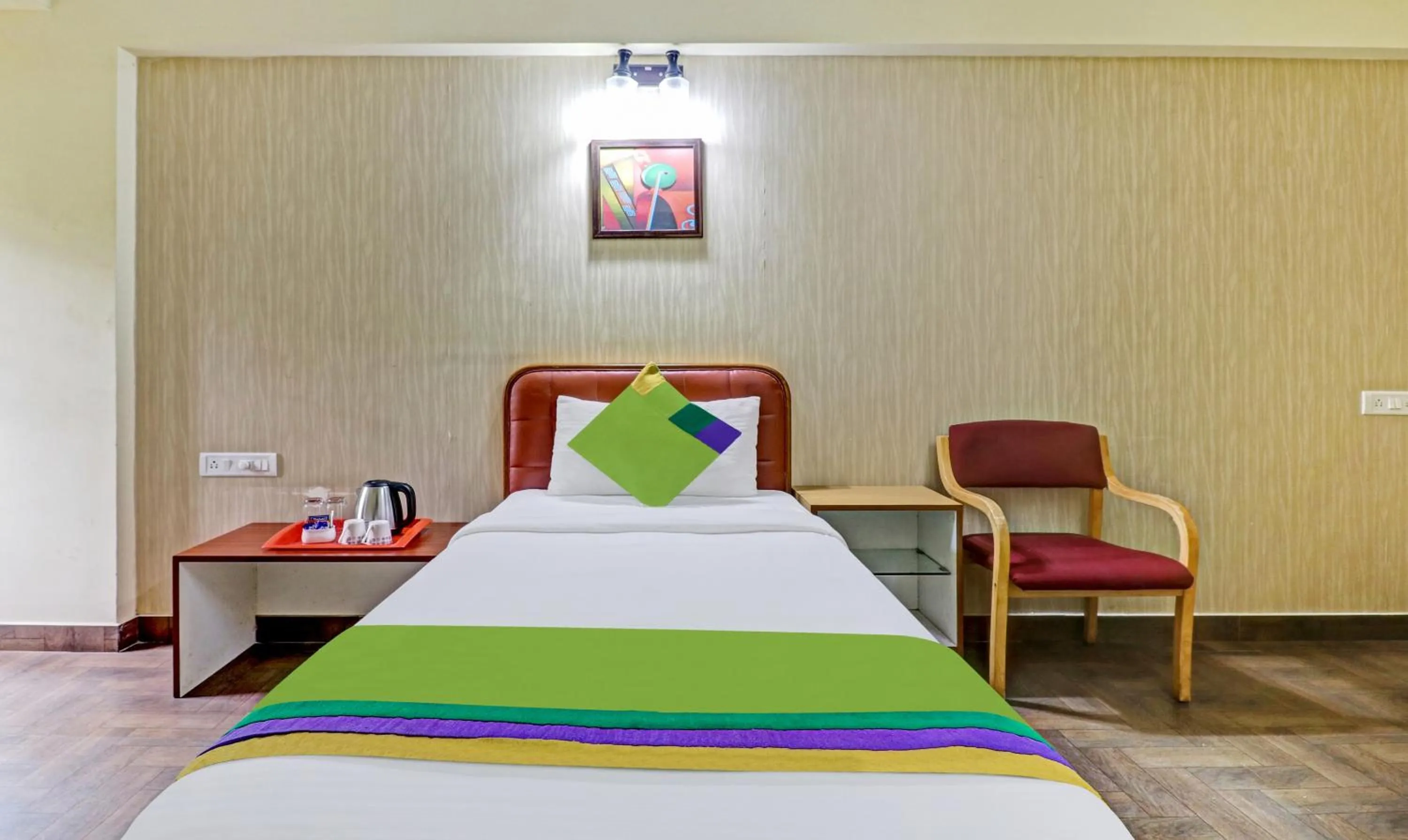 Bedroom, Bed in Treebo Akshaya Mayflower Vijaya Bank Layout