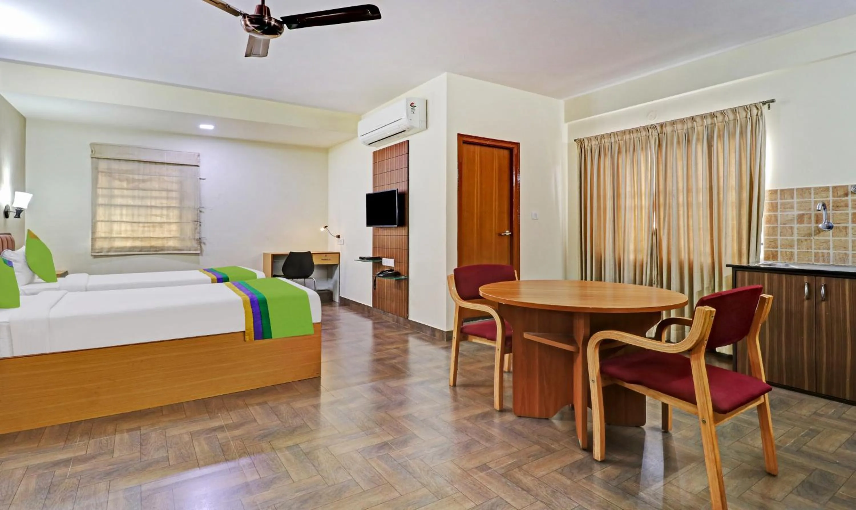Bedroom, Bed in Treebo Akshaya Mayflower Vijaya Bank Layout