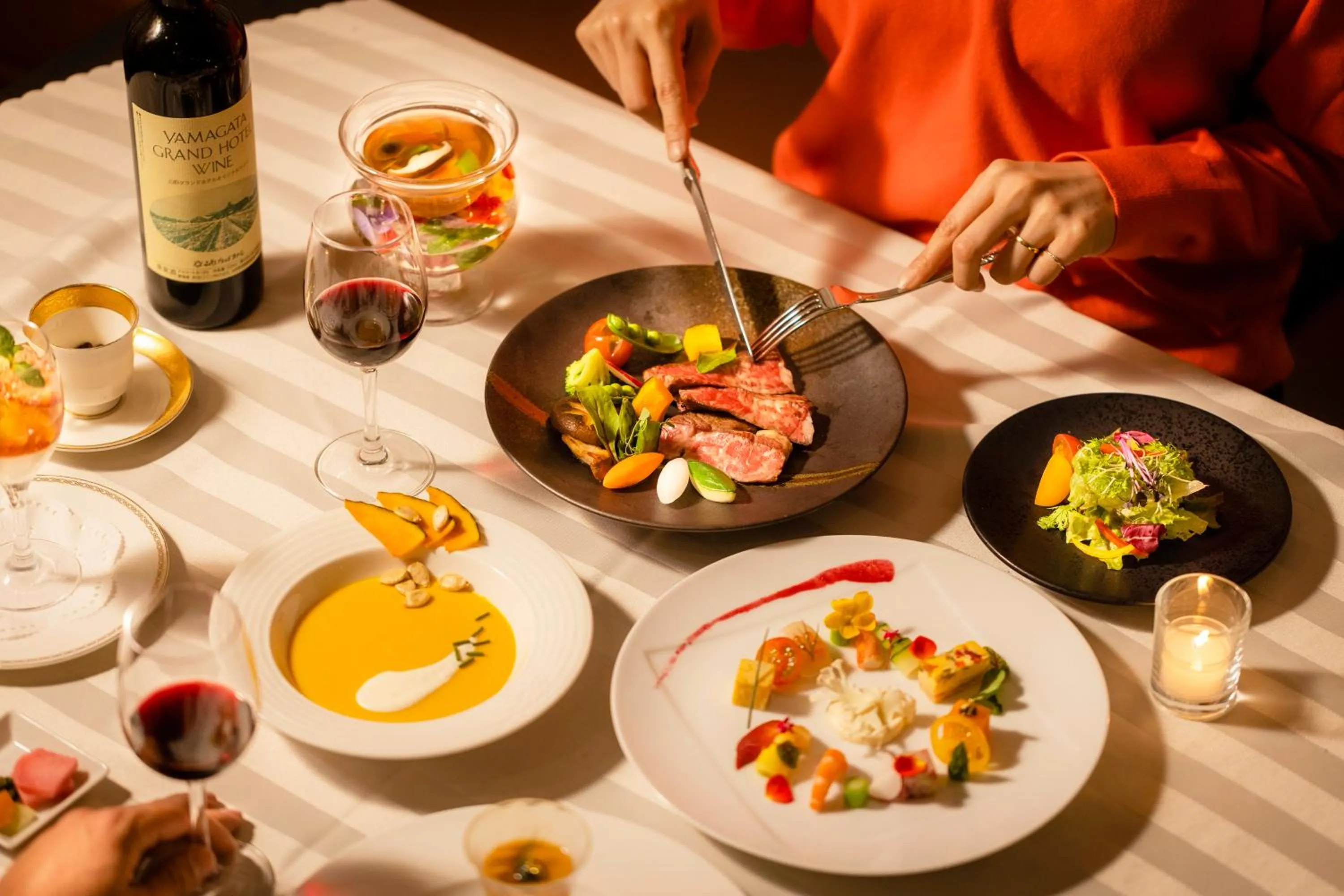 Dinner in Yamagata Grand Hotel