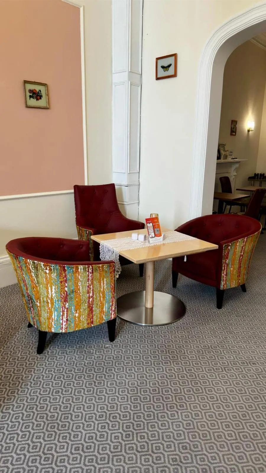 Seating area in Acacia Hotel