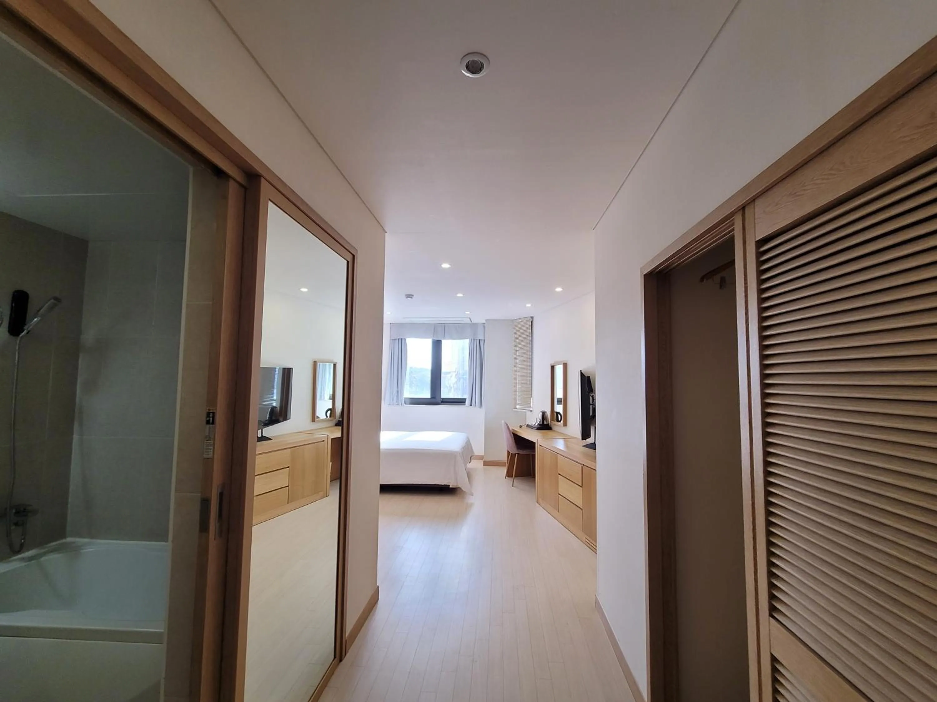 Photo of the whole room, Bed in BK Hotel Jeju