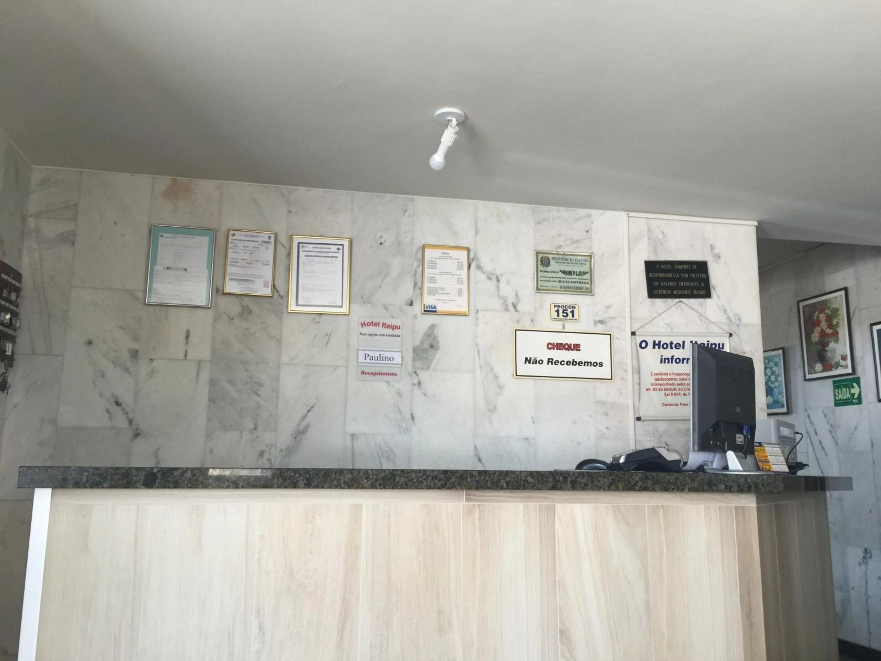 Lobby or reception in Hotel Itaipu