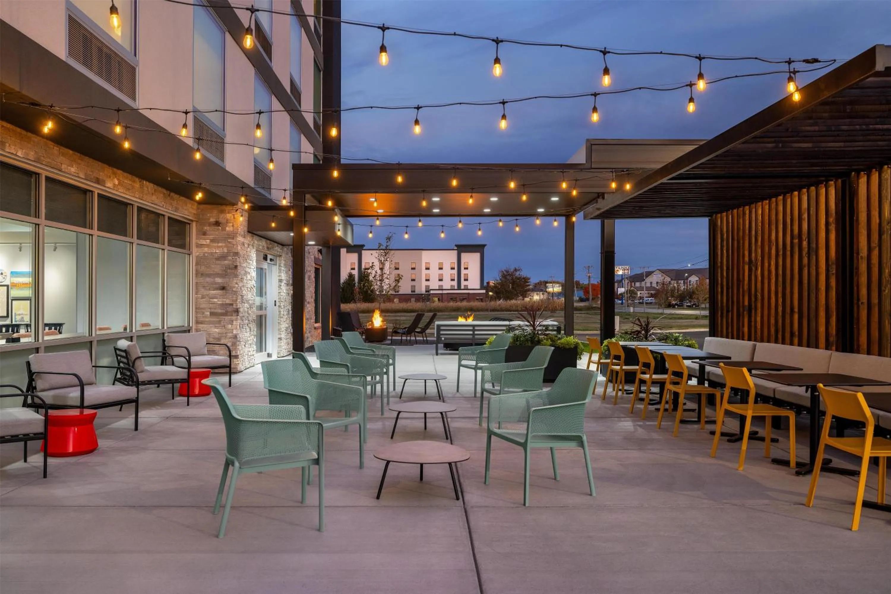 Patio in Home2 Suites By Hilton Muncie